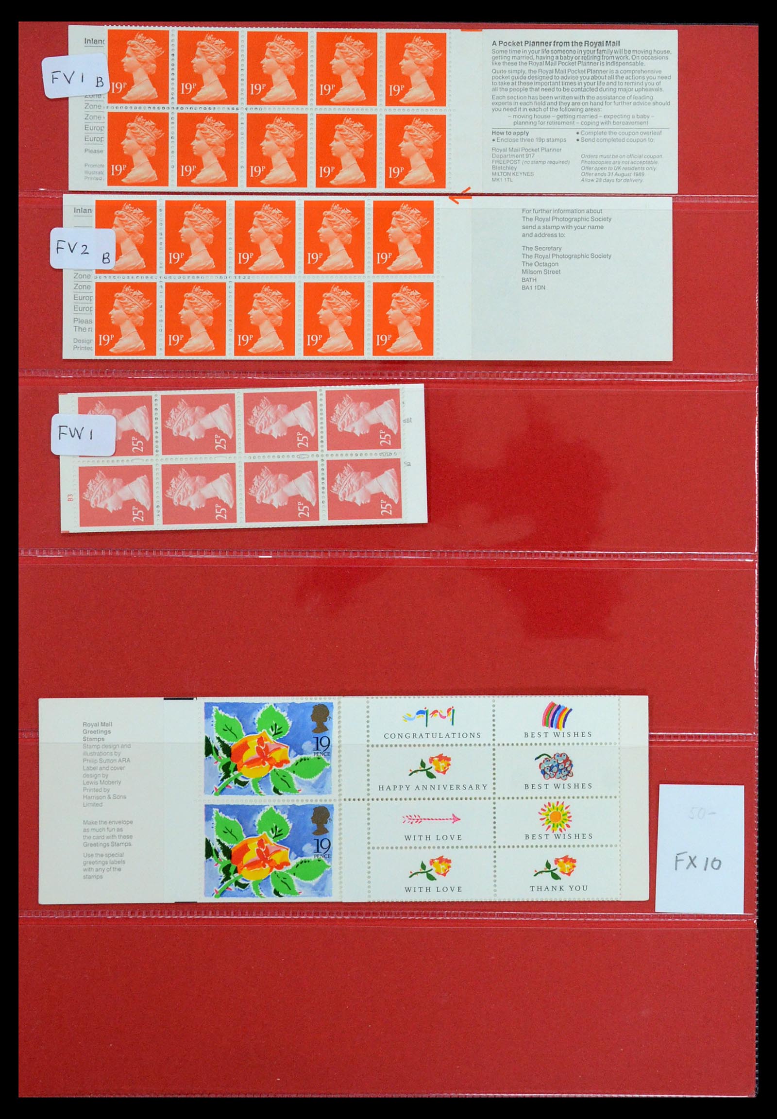 36368 030 - Postzegelverzameling 36368 Engeland postzegelboekjes 1976-2000.