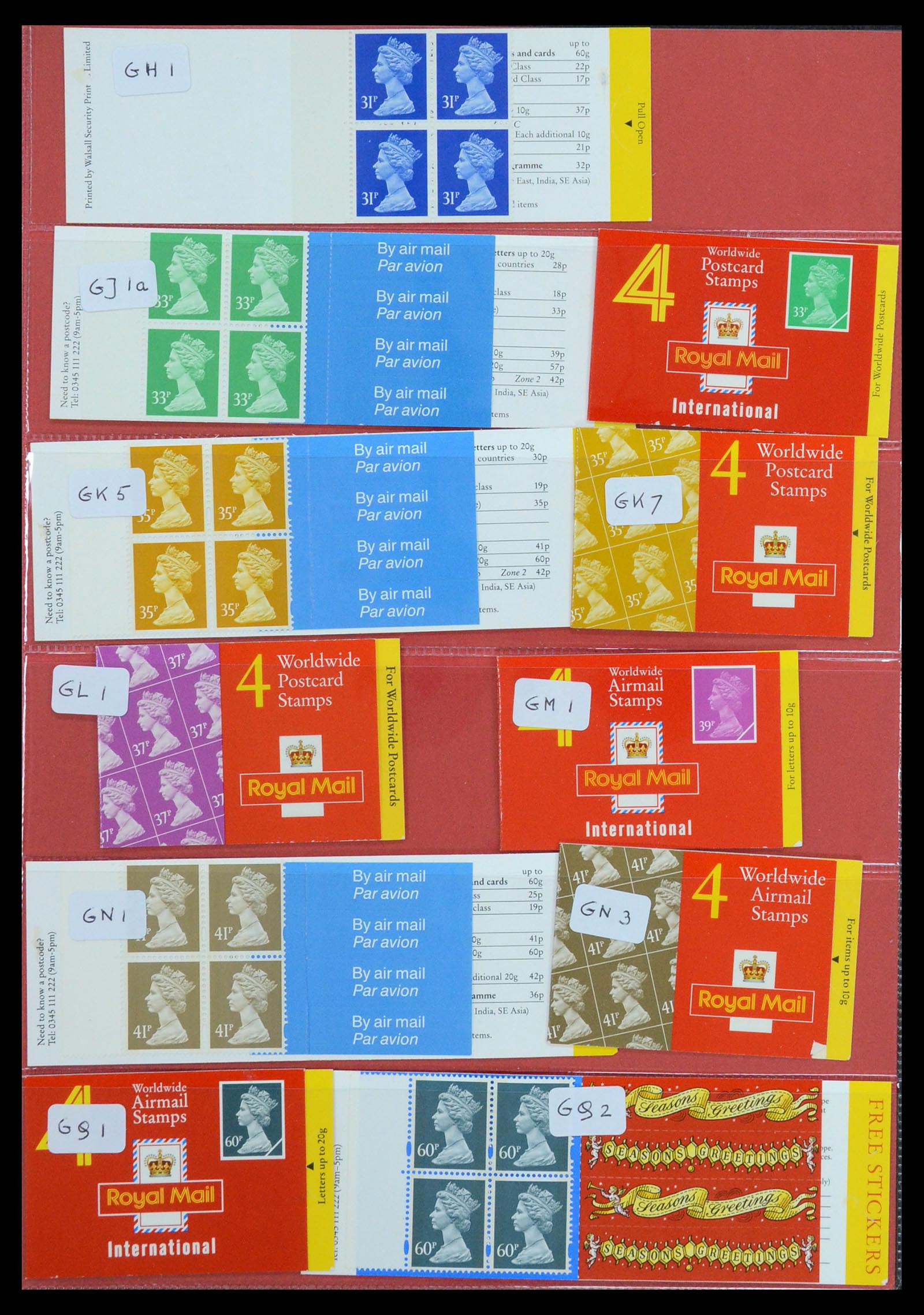 36368 032 - Postzegelverzameling 36368 Engeland postzegelboekjes 1976-2000.