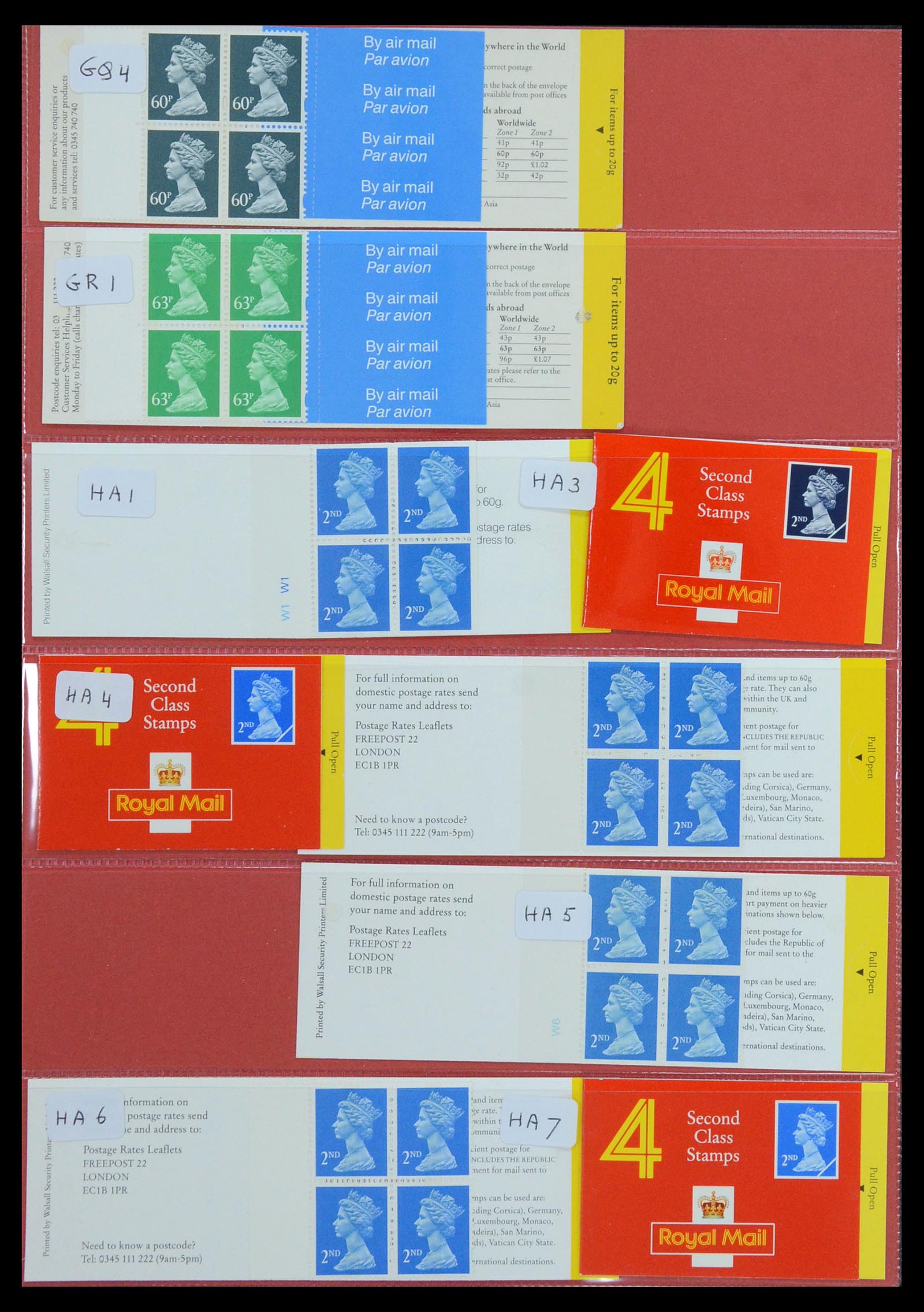 36368 033 - Postzegelverzameling 36368 Engeland postzegelboekjes 1976-2000.