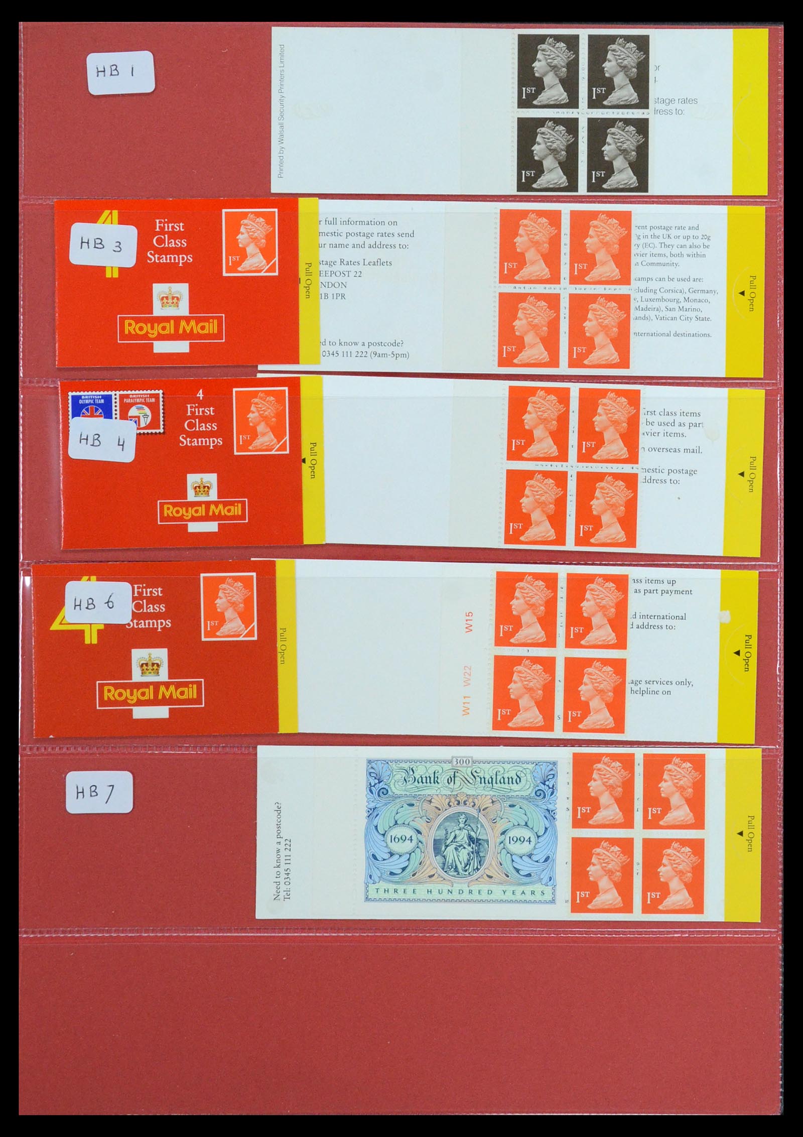 36368 034 - Postzegelverzameling 36368 Engeland postzegelboekjes 1976-2000.