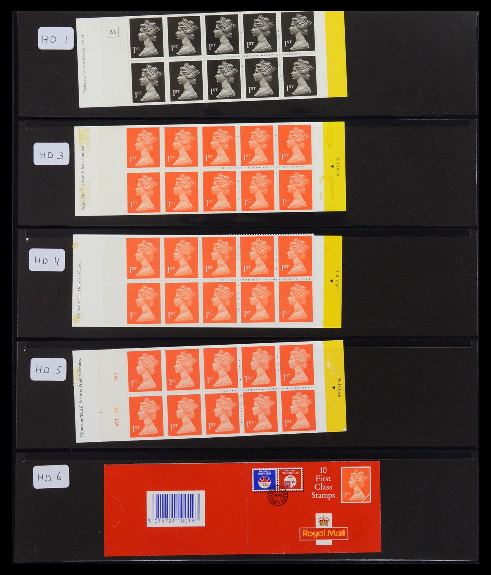 36368 036 - Postzegelverzameling 36368 Engeland postzegelboekjes 1976-2000.