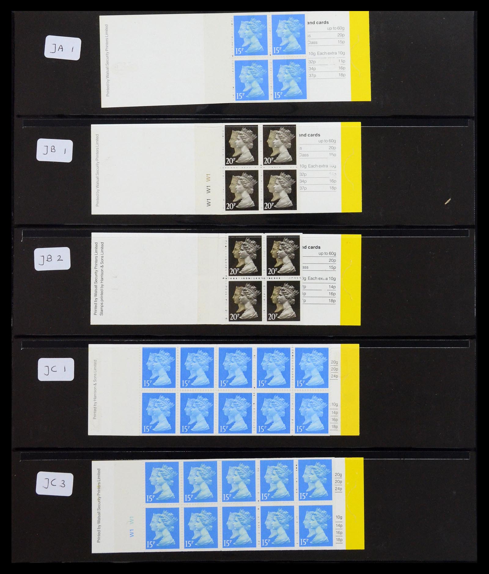 36368 038 - Postzegelverzameling 36368 Engeland postzegelboekjes 1976-2000.