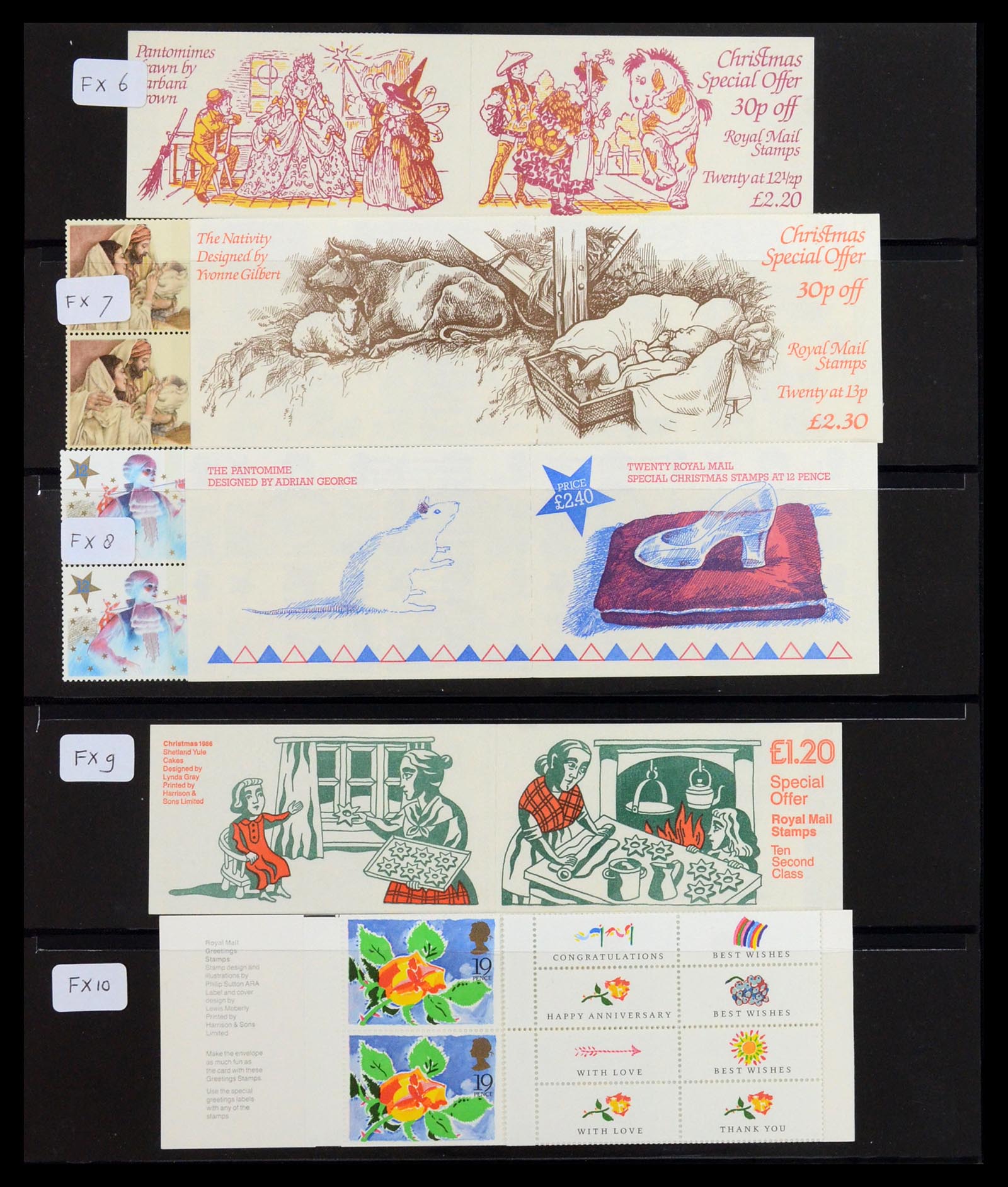 36368 041 - Postzegelverzameling 36368 Engeland postzegelboekjes 1976-2000.