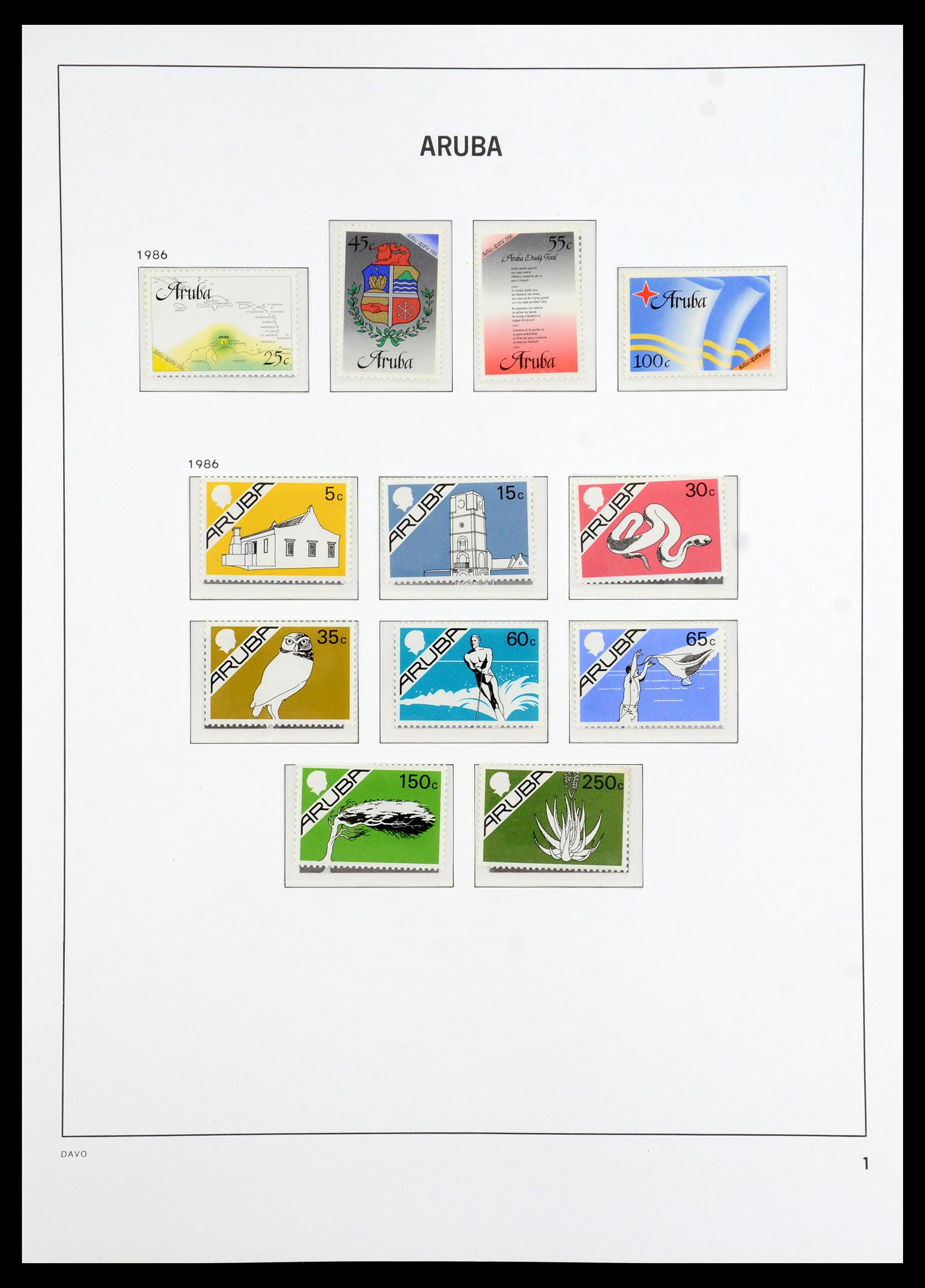 36369 001 - Stamp collection 36369 Aruba 1986-2009.