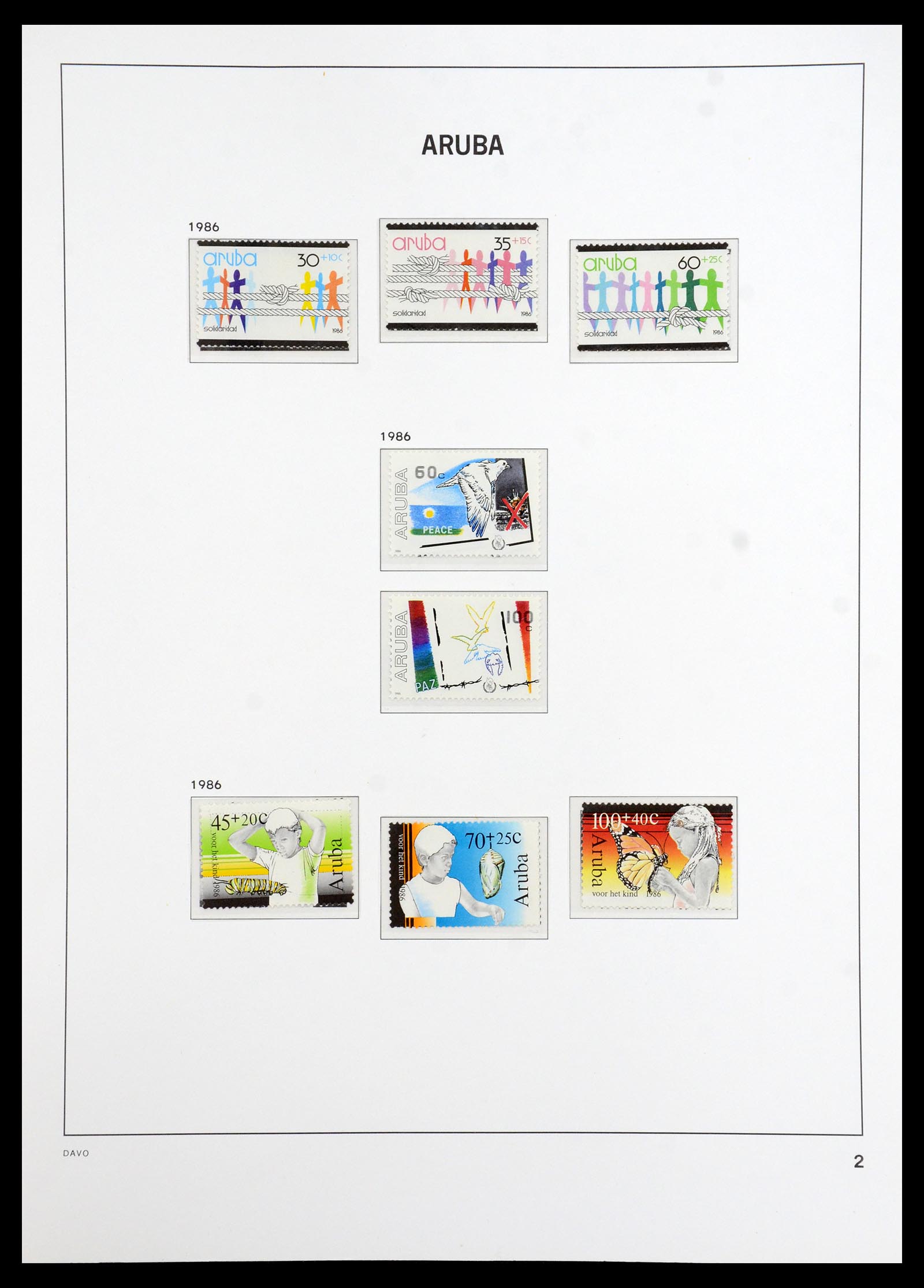 36369 002 - Postzegelverzameling 36369 Aruba 1986-2009.