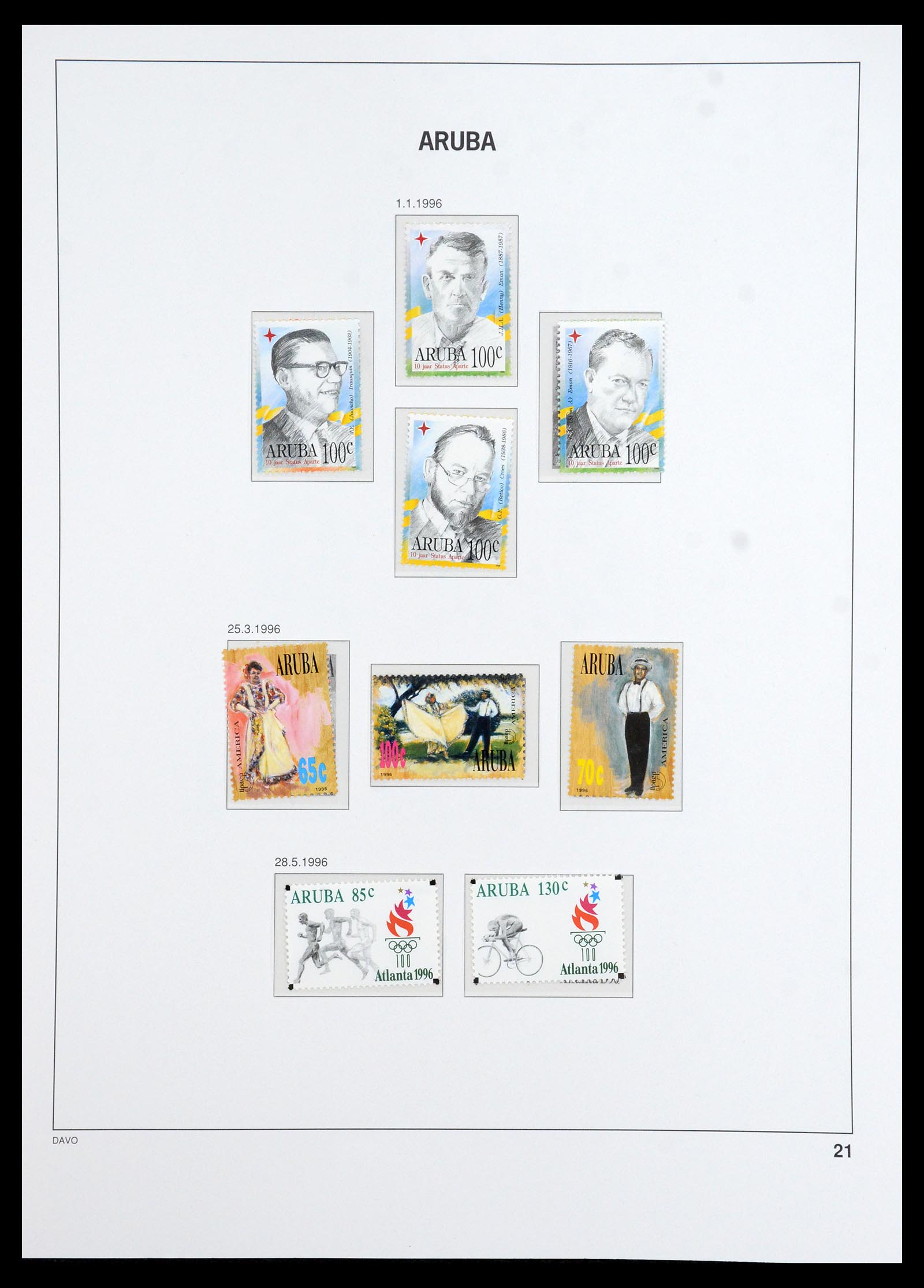 36369 021 - Postzegelverzameling 36369 Aruba 1986-2009.