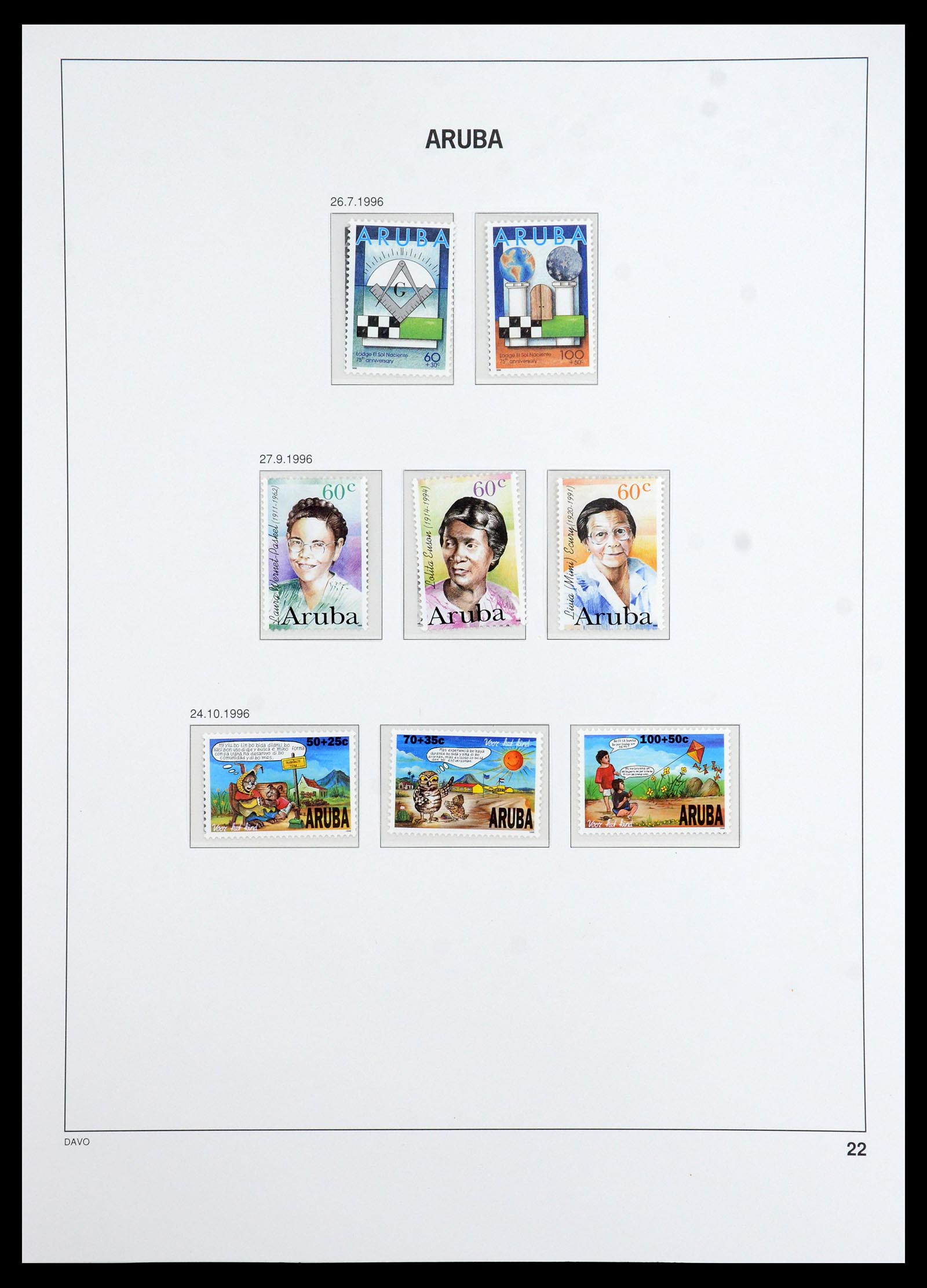36369 022 - Postzegelverzameling 36369 Aruba 1986-2009.
