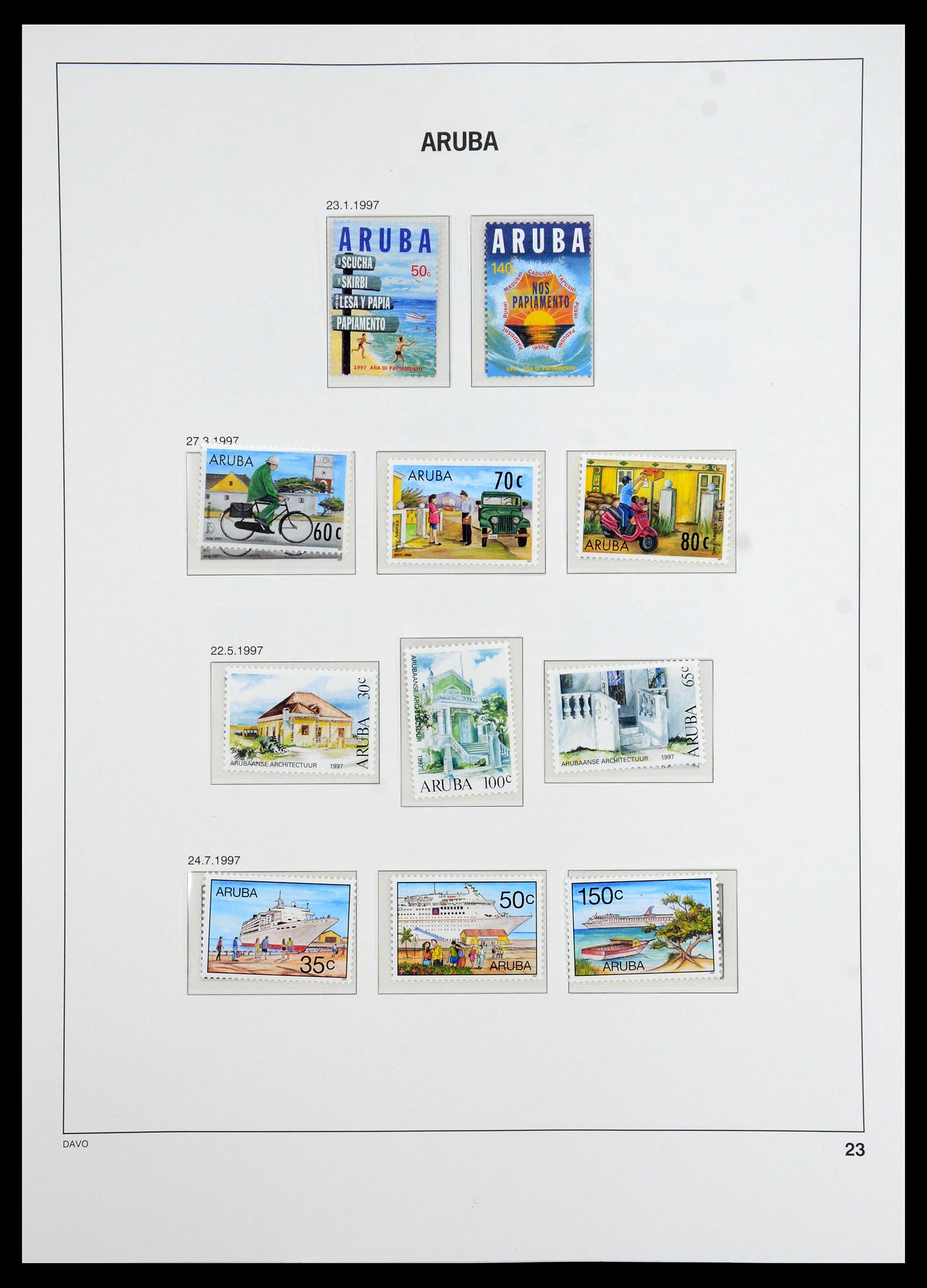 36369 023 - Postzegelverzameling 36369 Aruba 1986-2009.