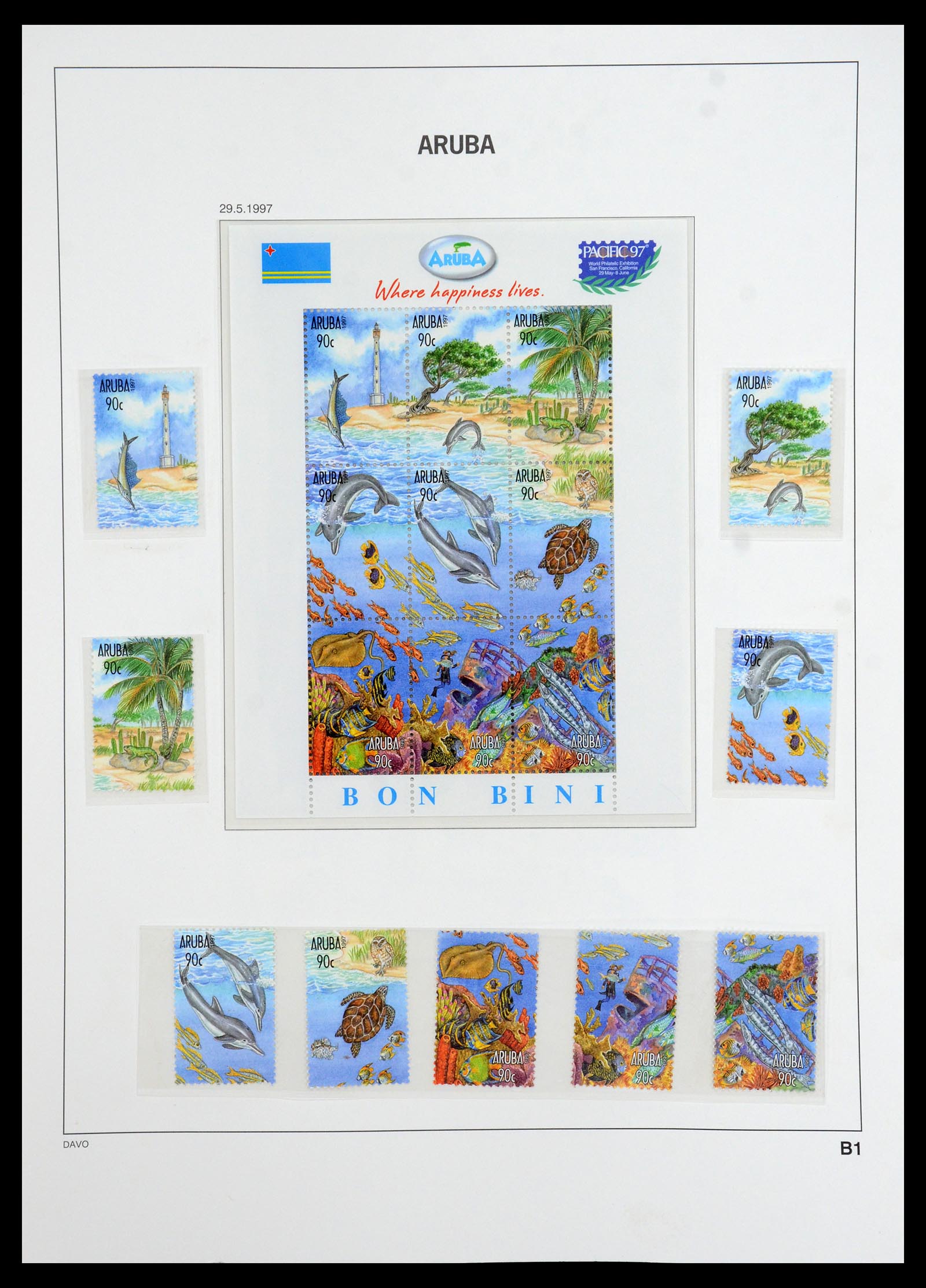 36369 025 - Postzegelverzameling 36369 Aruba 1986-2009.