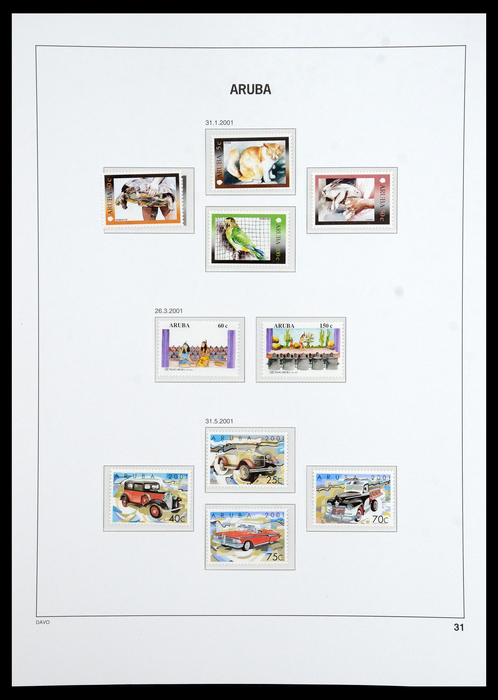 36369 033 - Postzegelverzameling 36369 Aruba 1986-2009.