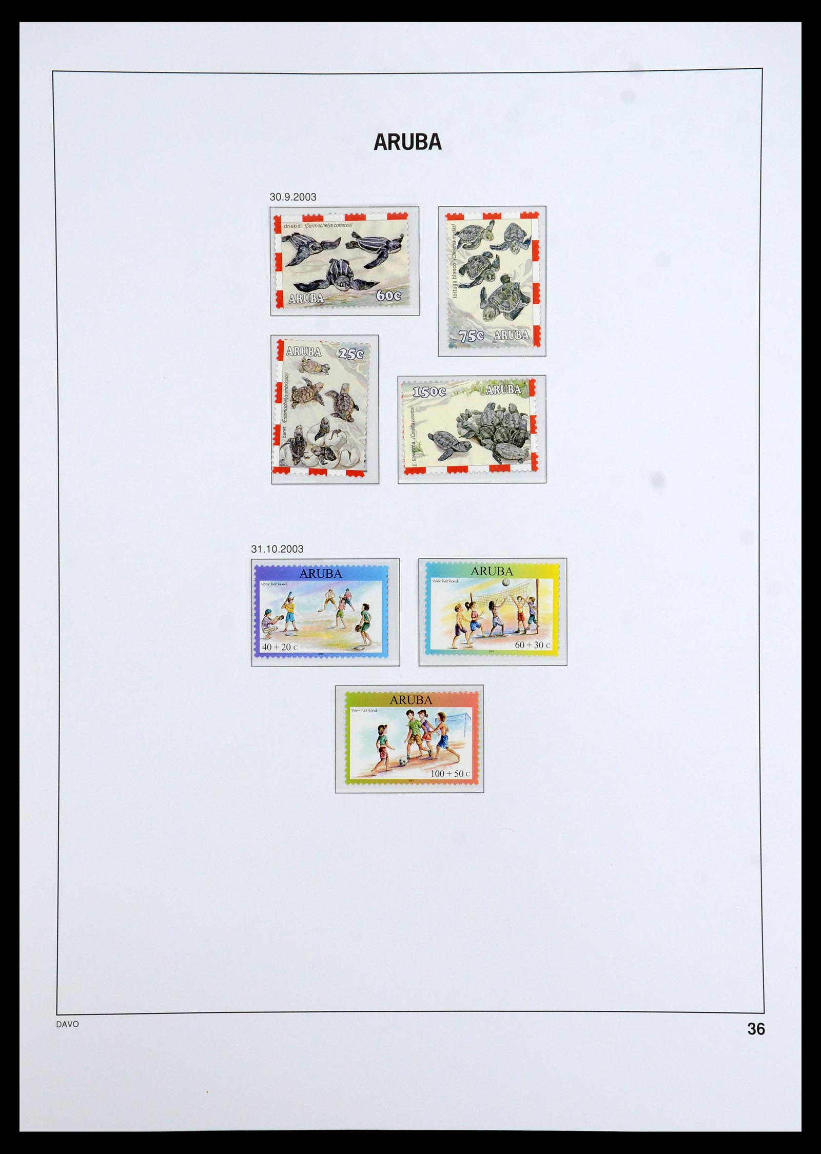 36369 038 - Postzegelverzameling 36369 Aruba 1986-2009.