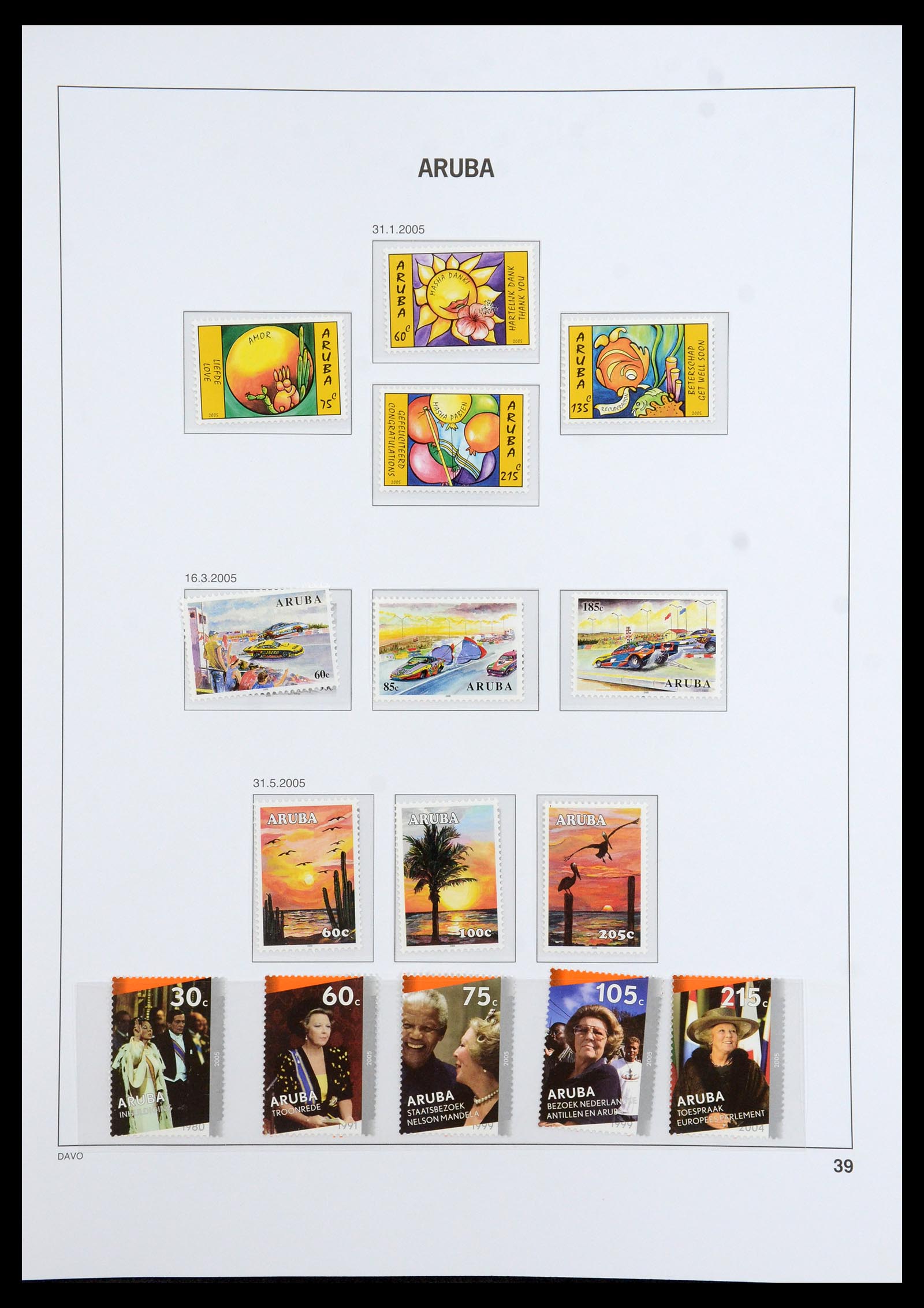 36369 041 - Postzegelverzameling 36369 Aruba 1986-2009.