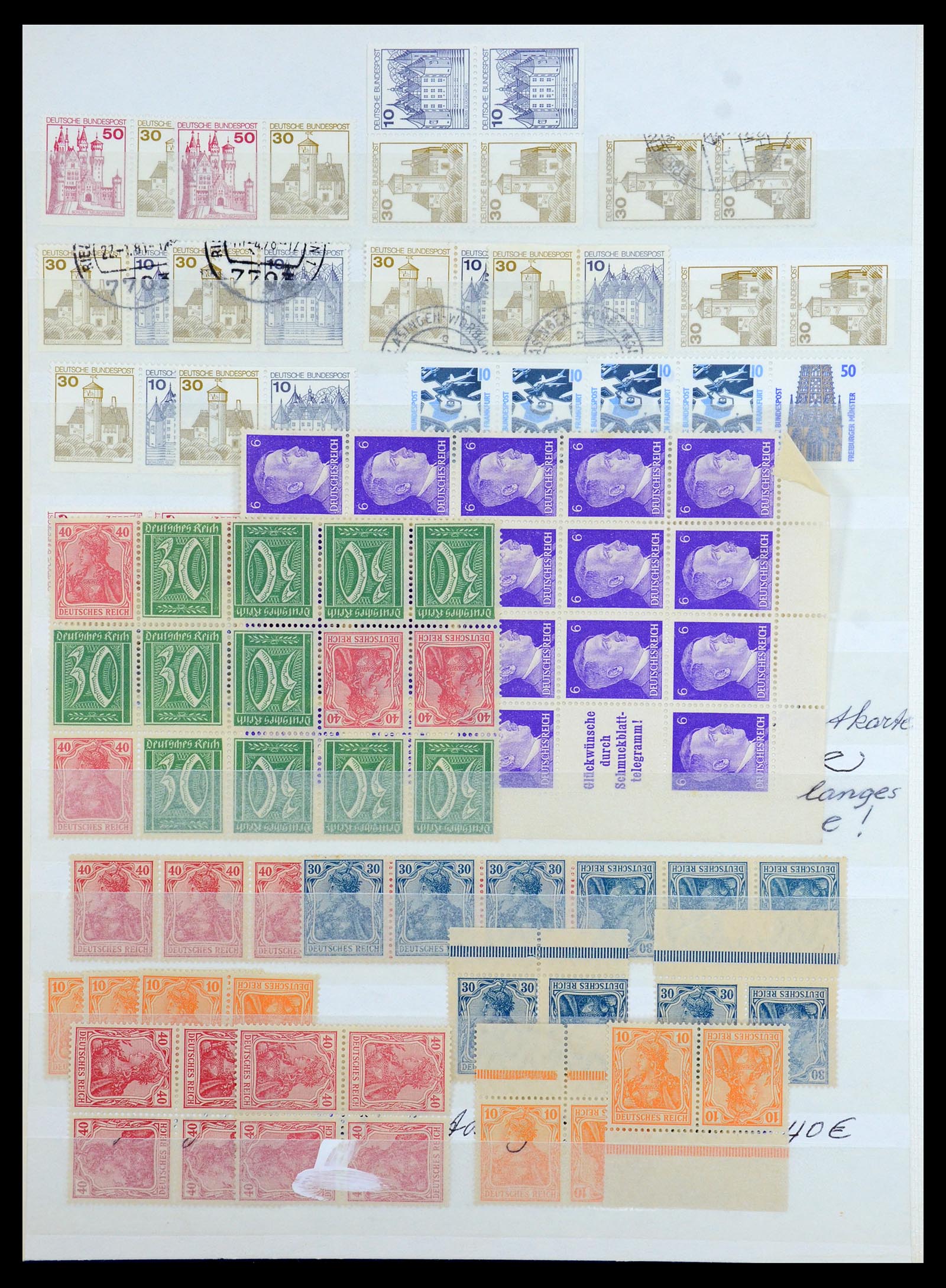 36370 033 - Postzegelverzameling 36370 Duitsland combinaties 1910-1980.