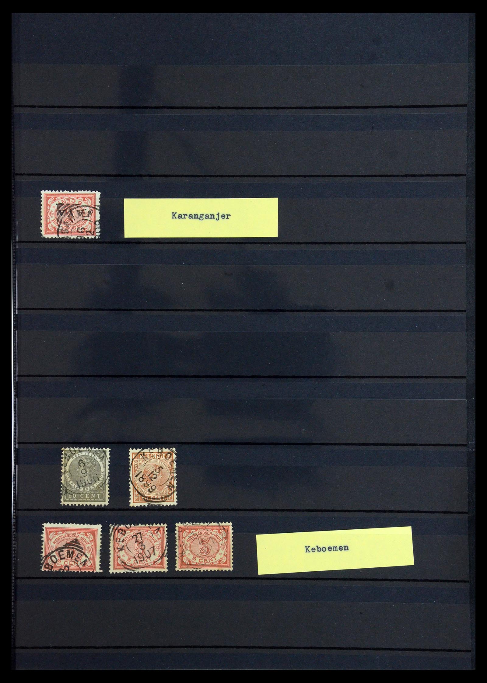 36371 019 - Postzegelverzameling 36371 Nederlands Indië stempels.