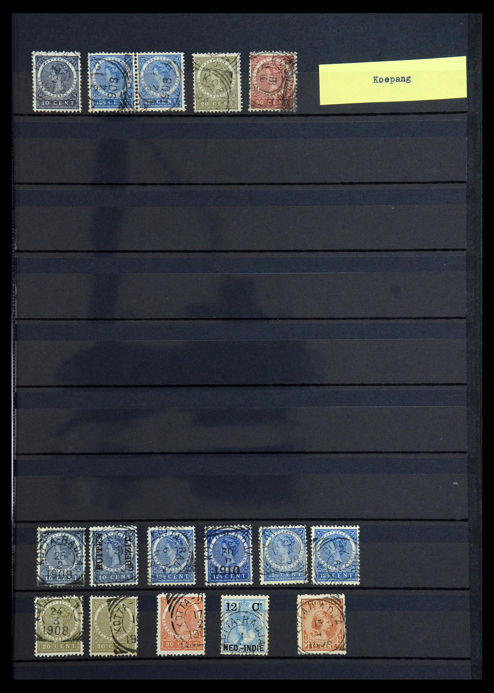 36371 023 - Postzegelverzameling 36371 Nederlands Indië stempels.