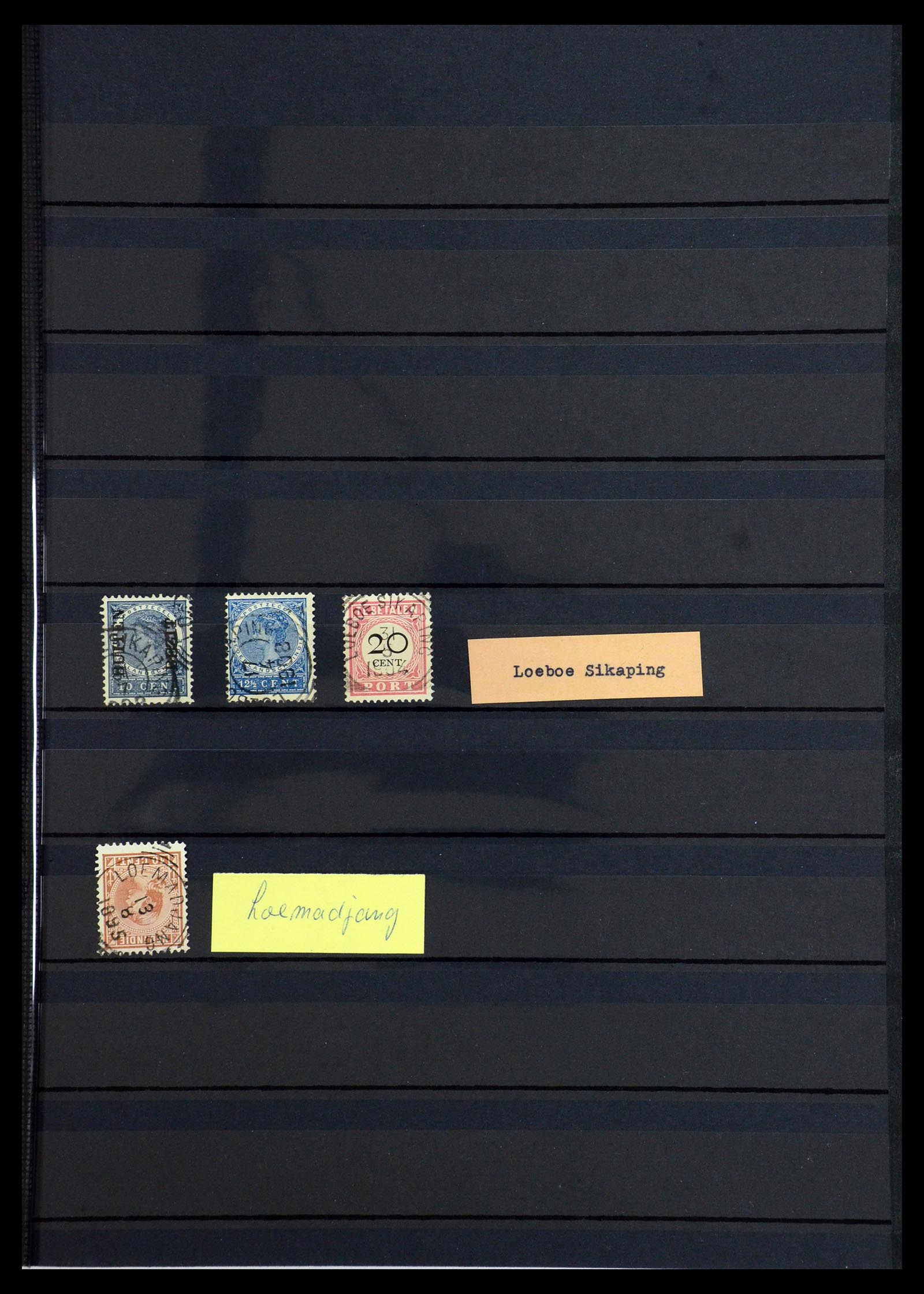 36371 027 - Postzegelverzameling 36371 Nederlands Indië stempels.