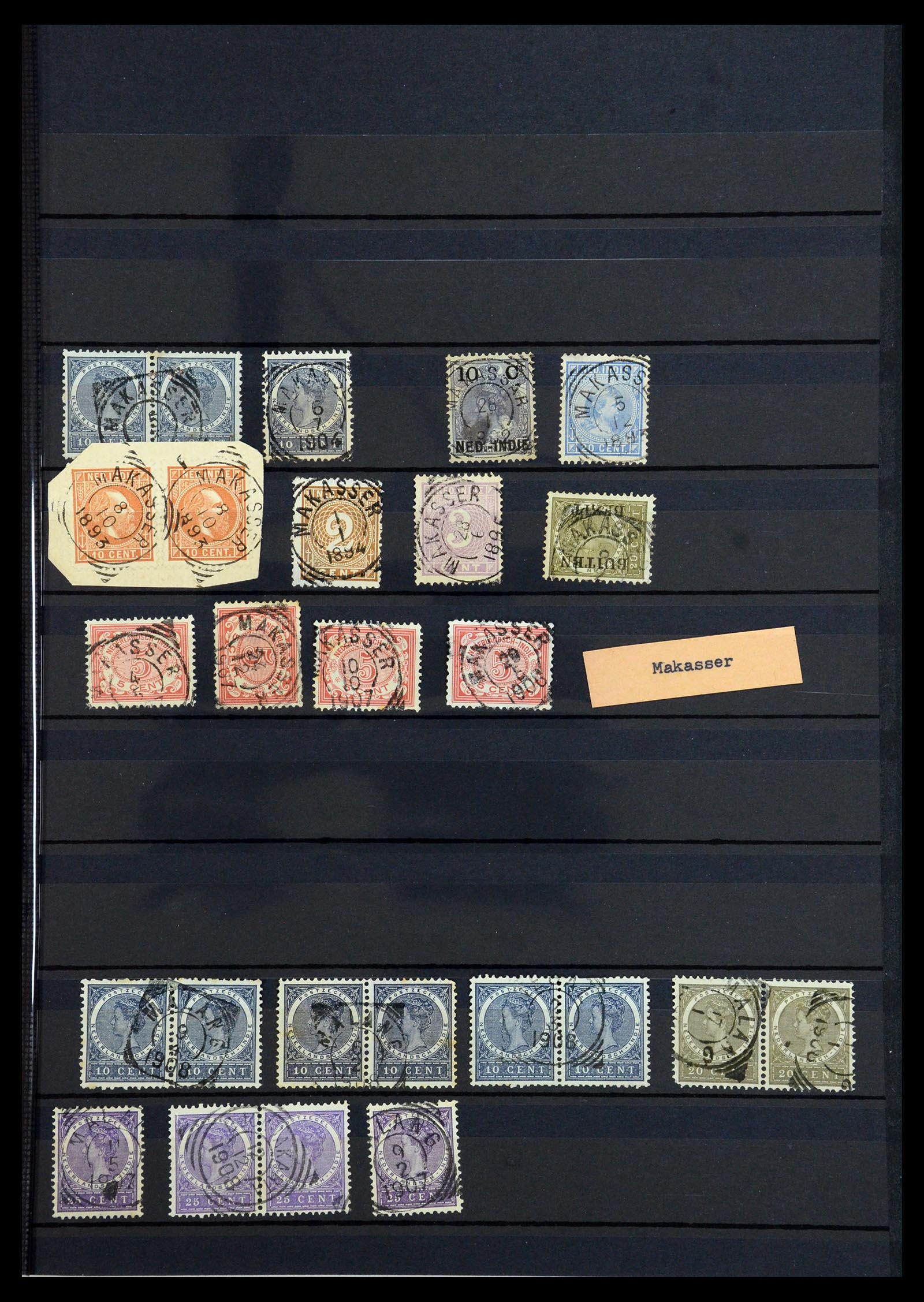 36371 029 - Stamp collection 36371 Dutch east Indies cancels.