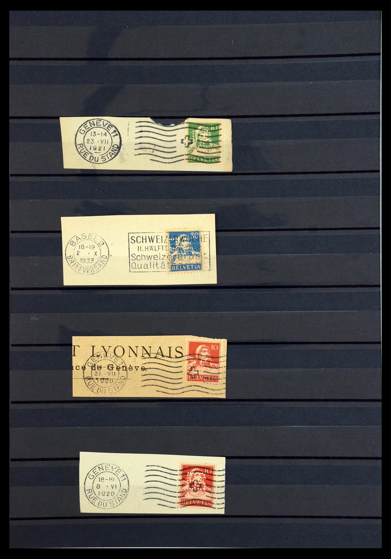 36372 042 - Postzegelverzameling 36372 Zwitserland perfins 1880-1960.