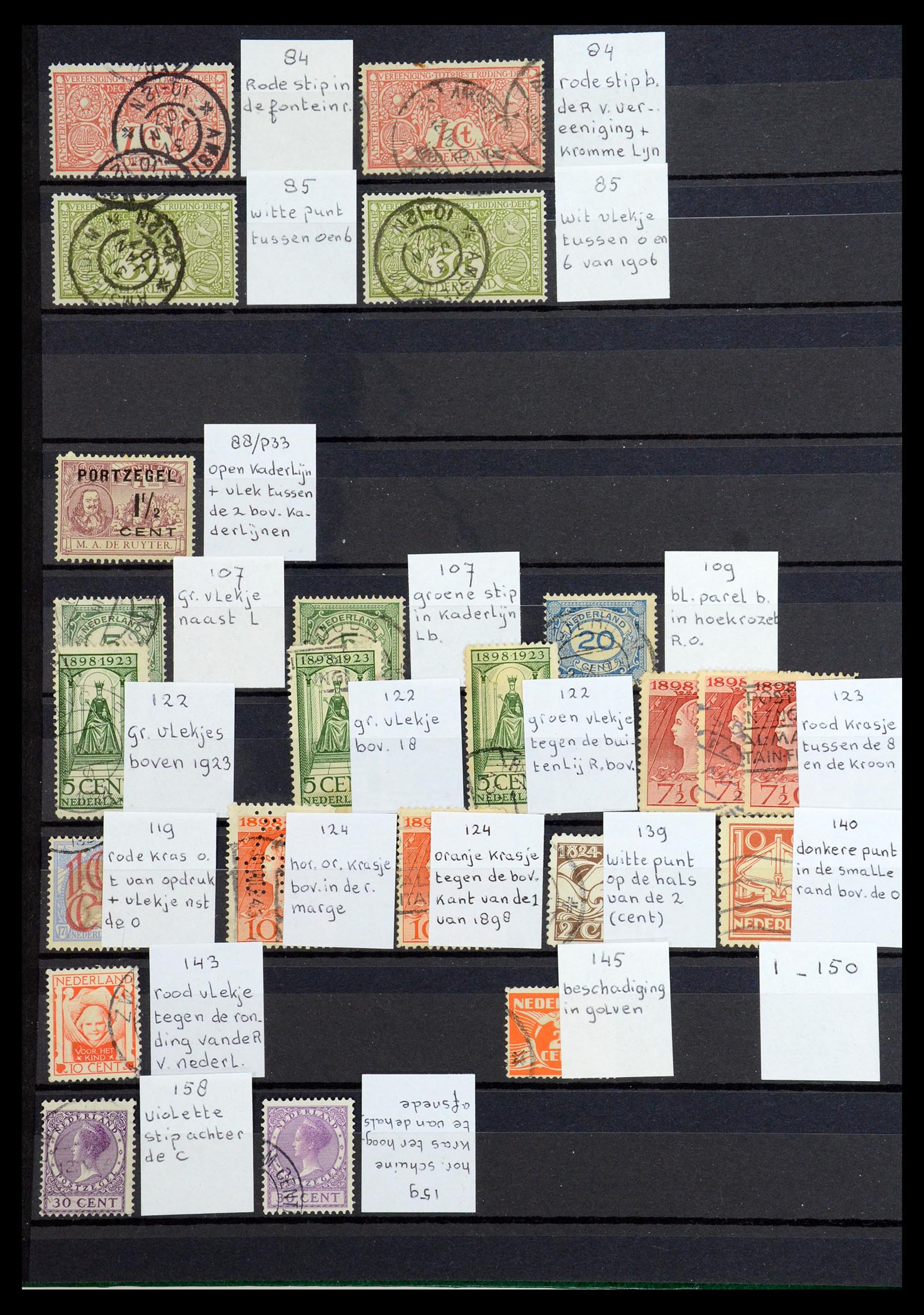 36376 006 - Postzegelverzameling 36376 Nederland plaatfouten en variëteiten 1867-