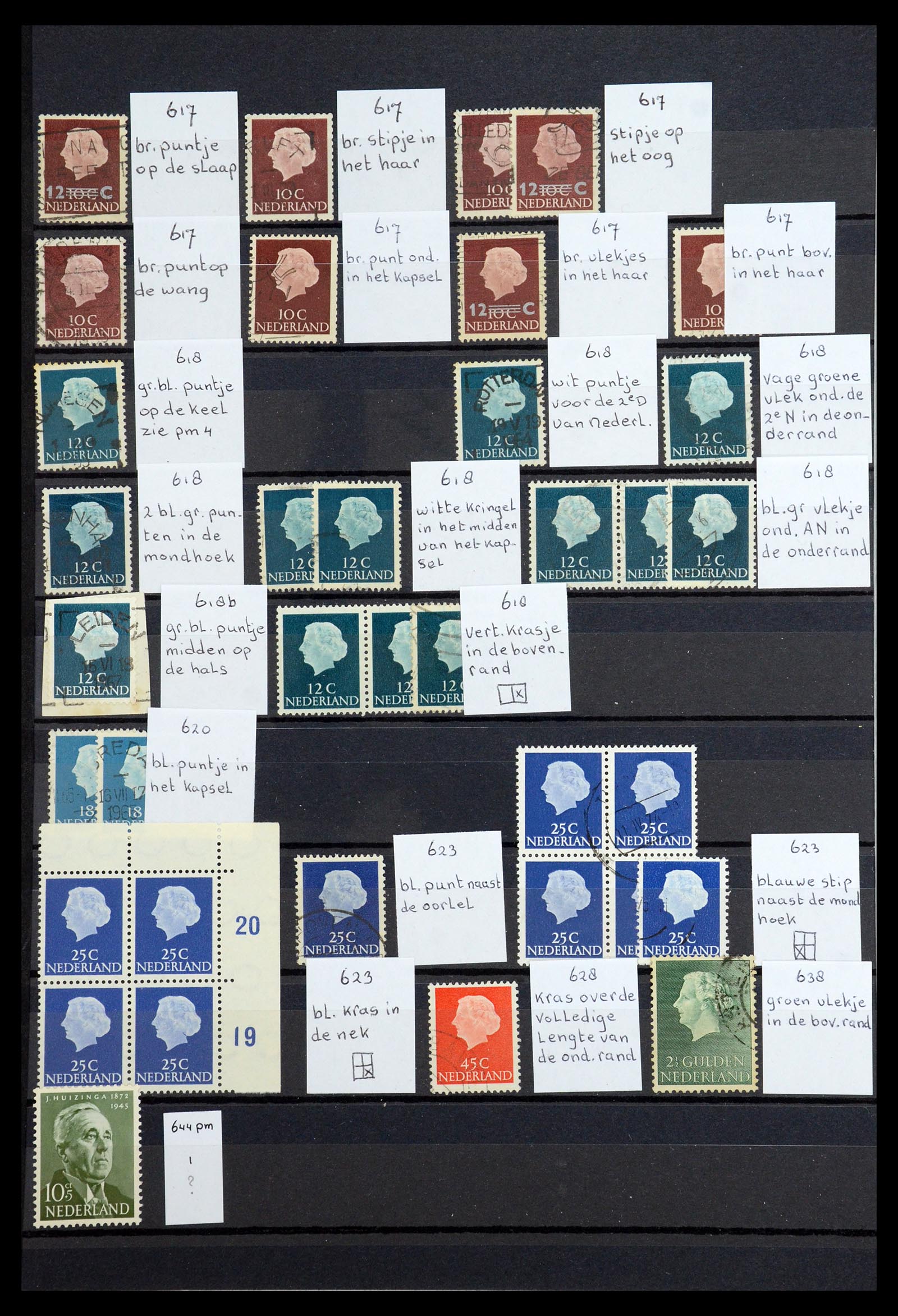 36376 026 - Postzegelverzameling 36376 Nederland plaatfouten en variëteiten 1867-
