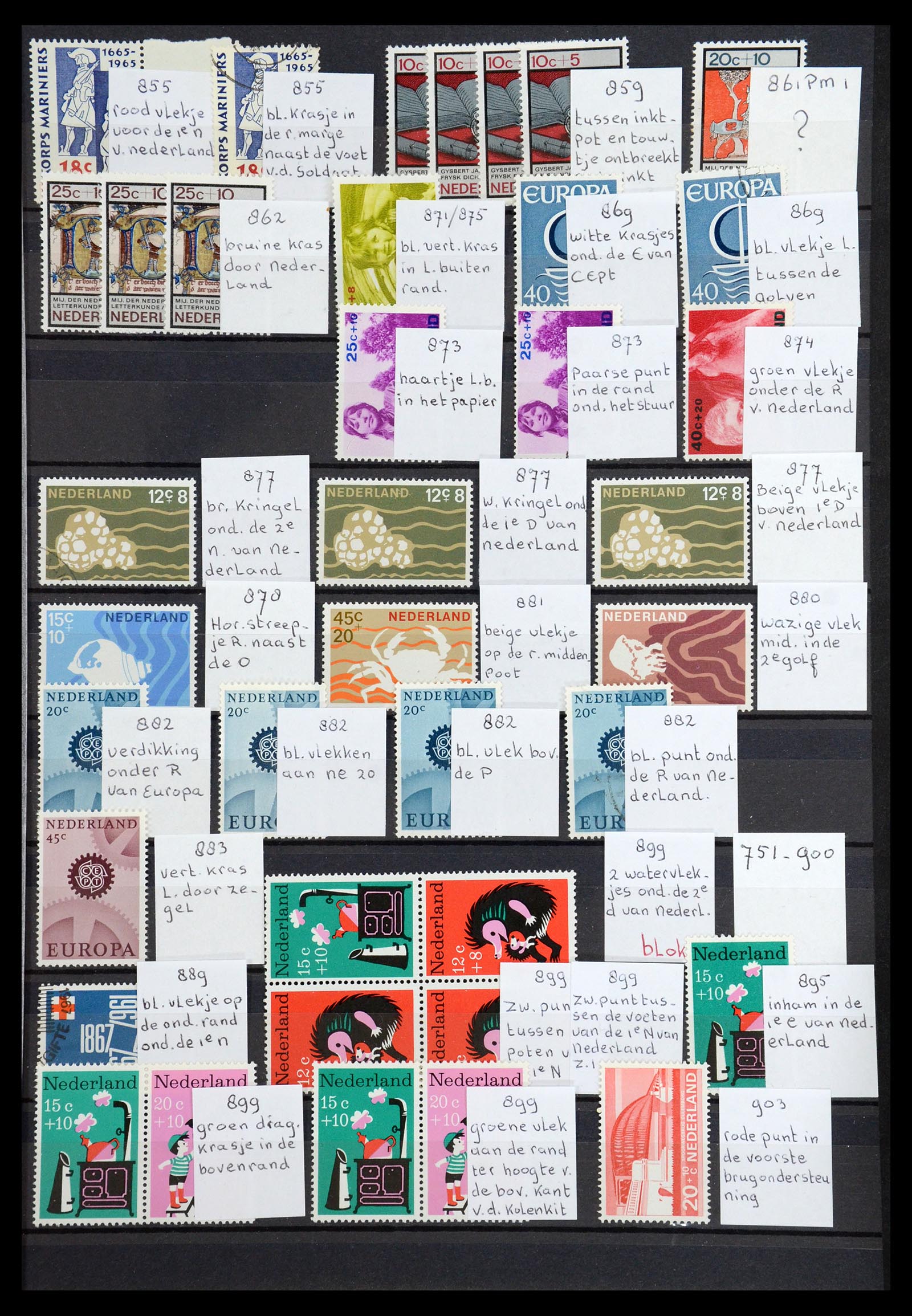 36376 037 - Postzegelverzameling 36376 Nederland plaatfouten en variëteiten 1867-