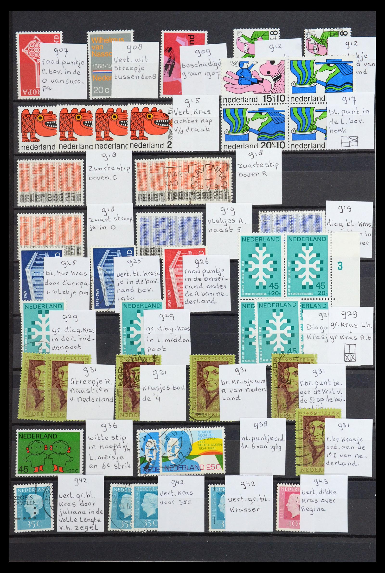36376 038 - Postzegelverzameling 36376 Nederland plaatfouten en variëteiten 1867-
