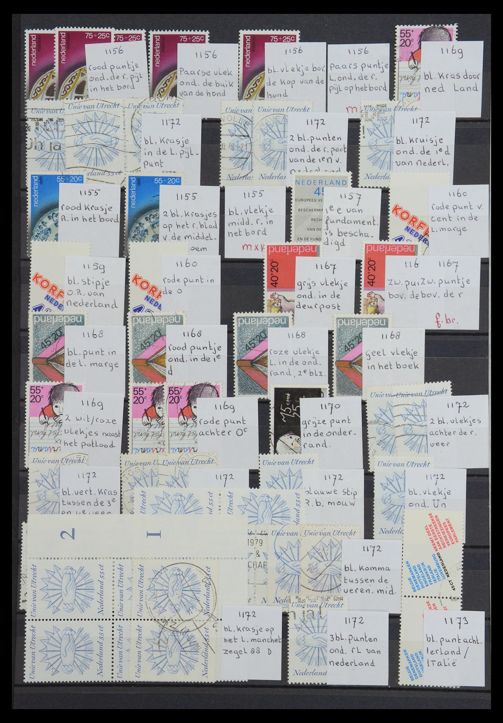 36376 048 - Postzegelverzameling 36376 Nederland plaatfouten en variëteiten 1867-