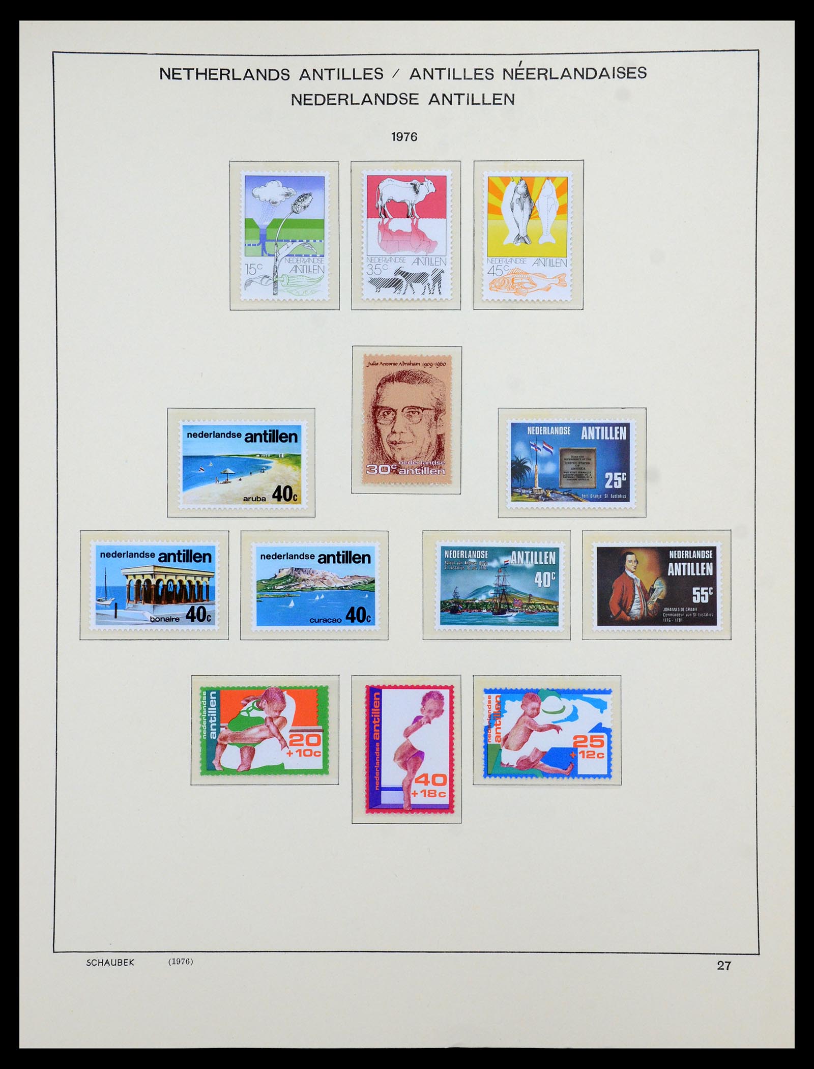 36380 053 - Postzegelverzameling 36380 Curaçao en Nederlandse Antillen 1873-1996.