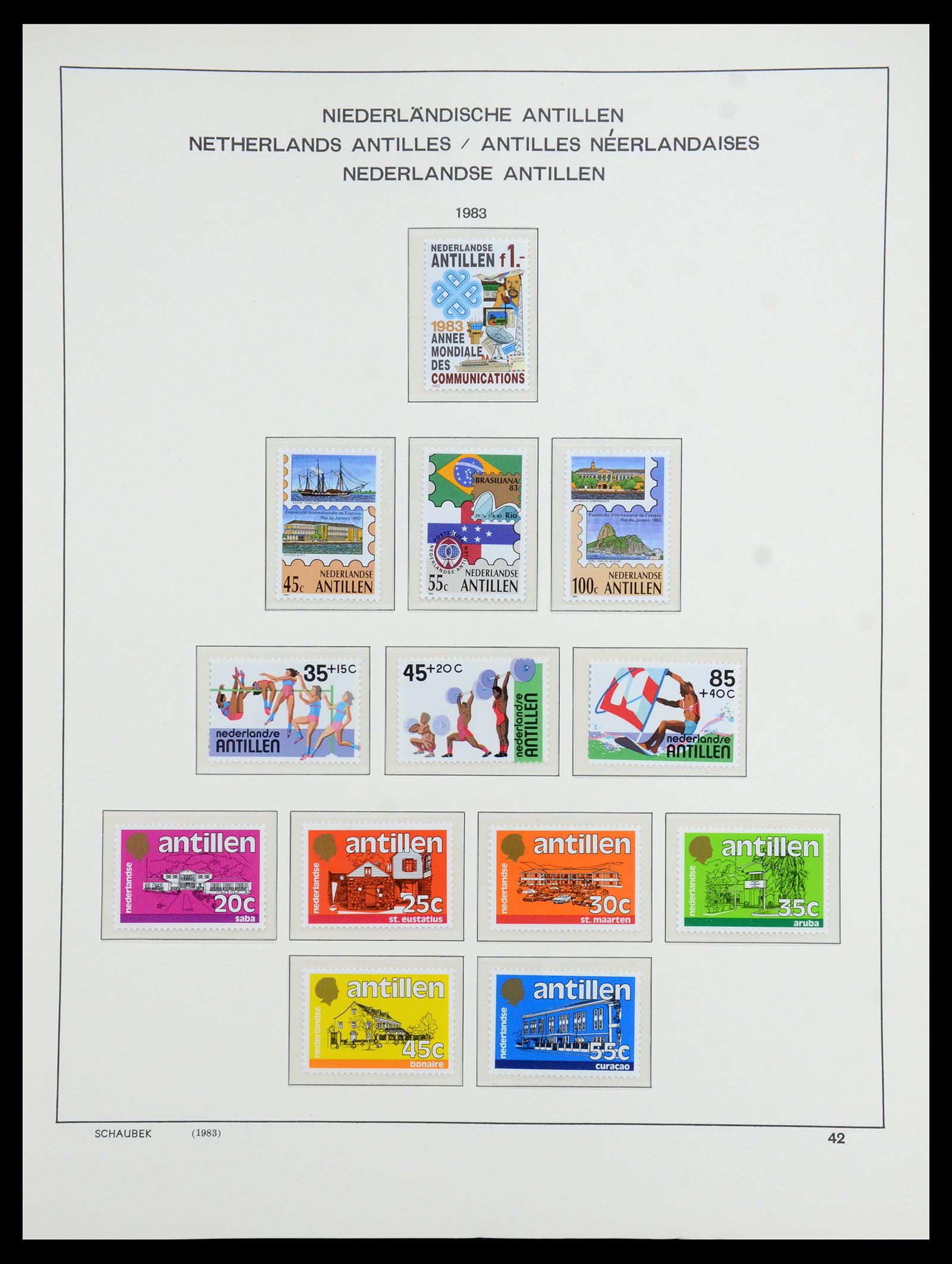 36380 084 - Postzegelverzameling 36380 Curaçao en Nederlandse Antillen 1873-1996.