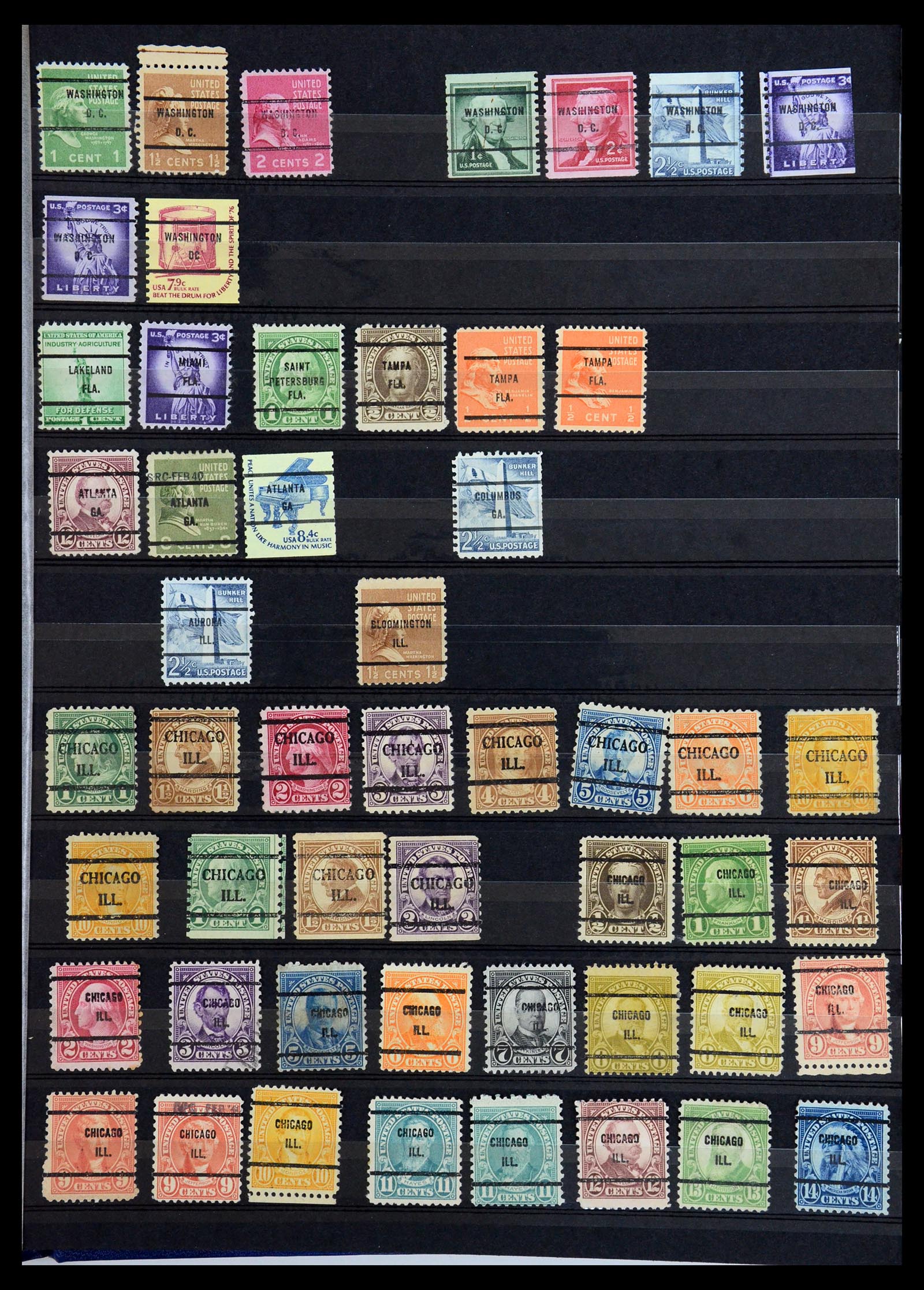 36382 020 - Stamp collection 36382 USA precancels.