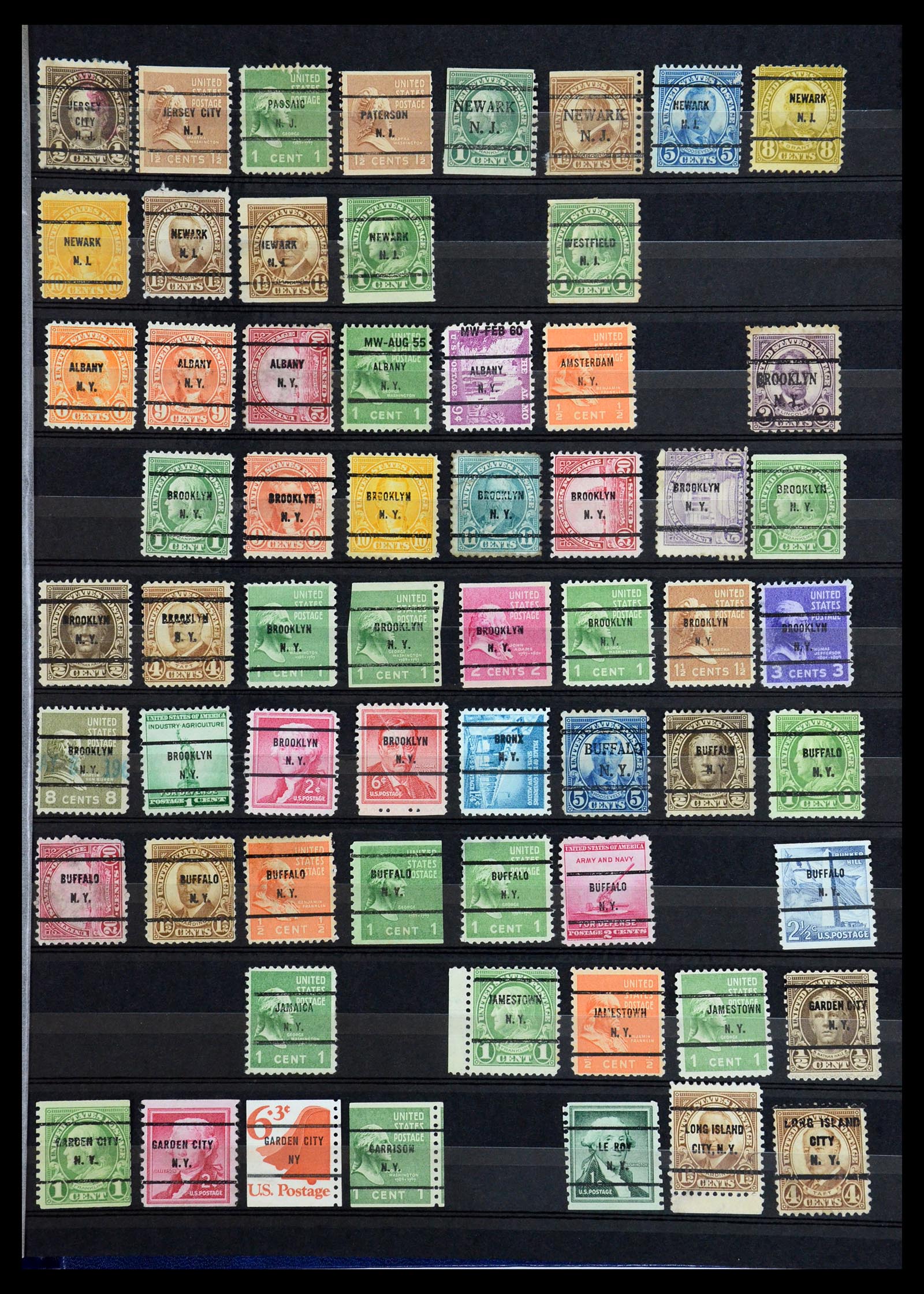 36382 024 - Postzegelverzameling 36382 USA voorafstempelingen.