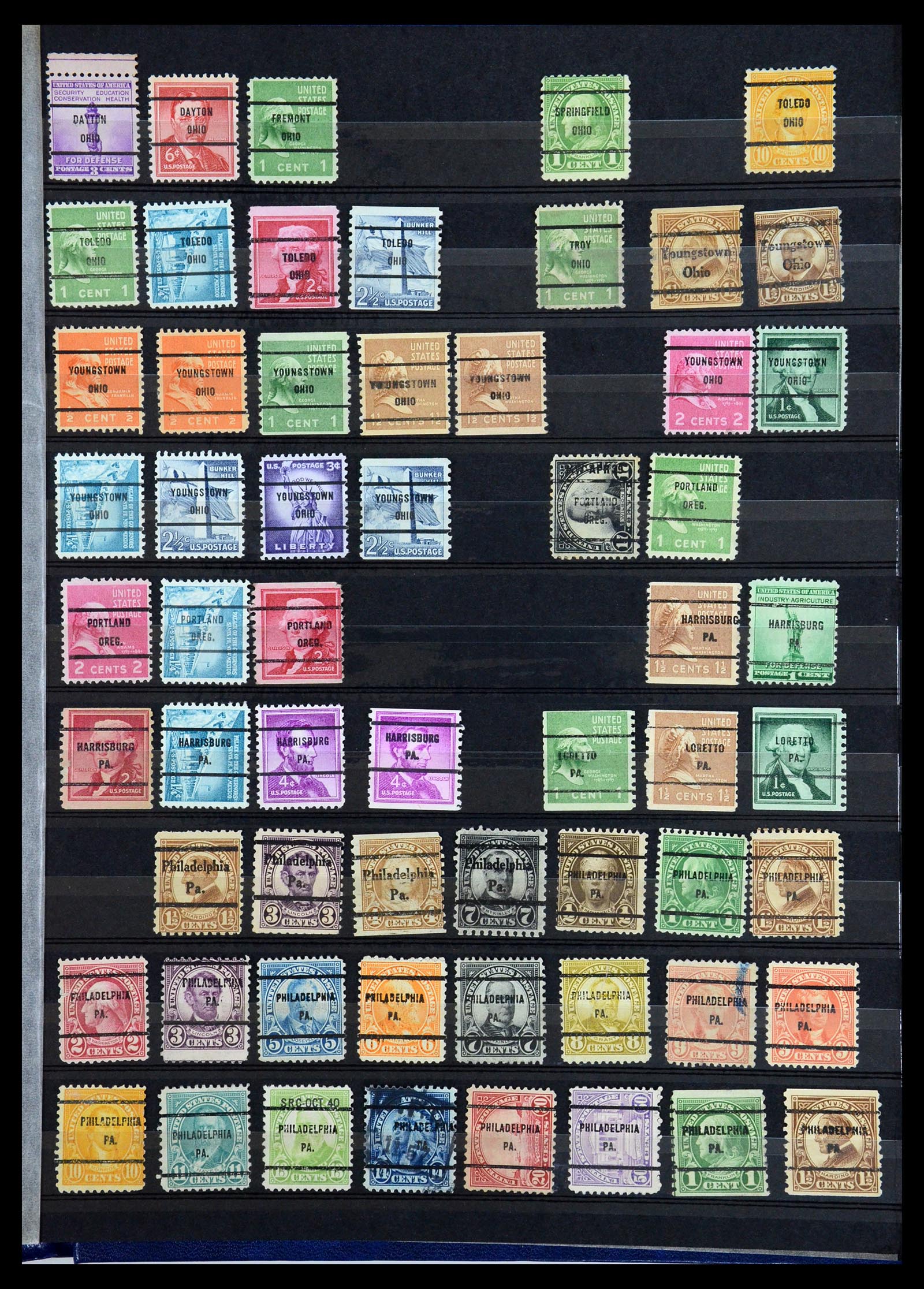 36382 028 - Postzegelverzameling 36382 USA voorafstempelingen.