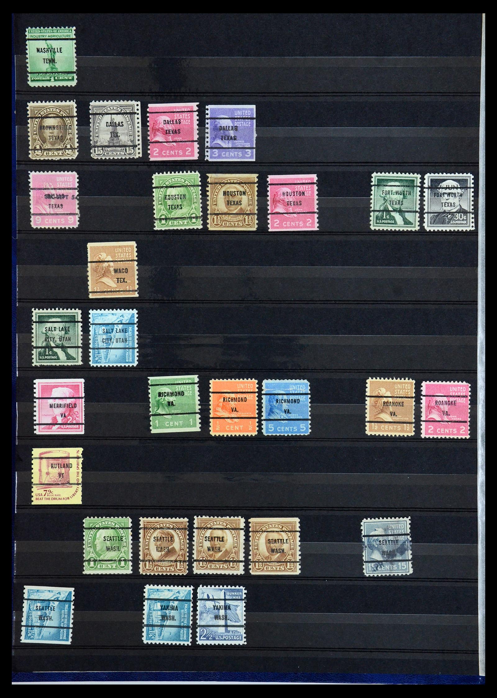 36382 031 - Postzegelverzameling 36382 USA voorafstempelingen.
