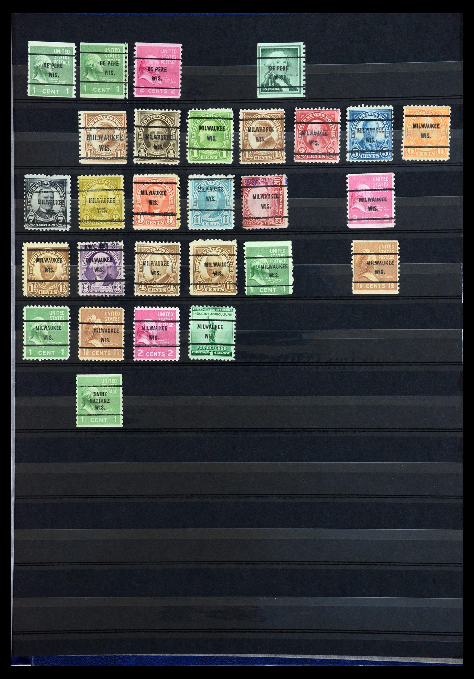 36382 032 - Postzegelverzameling 36382 USA voorafstempelingen.