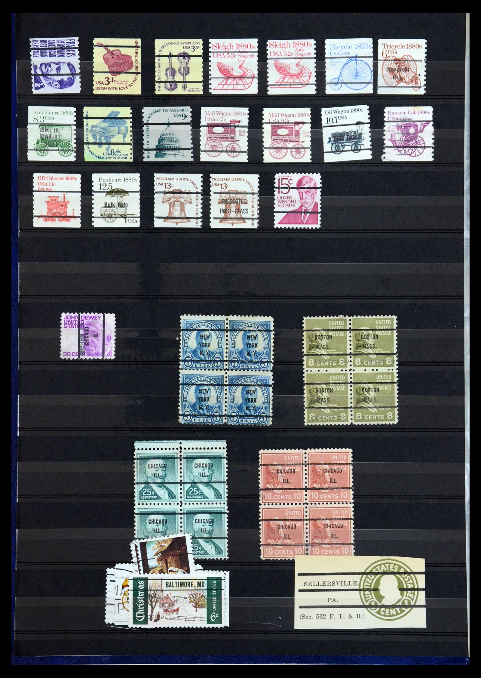 36382 033 - Postzegelverzameling 36382 USA voorafstempelingen.