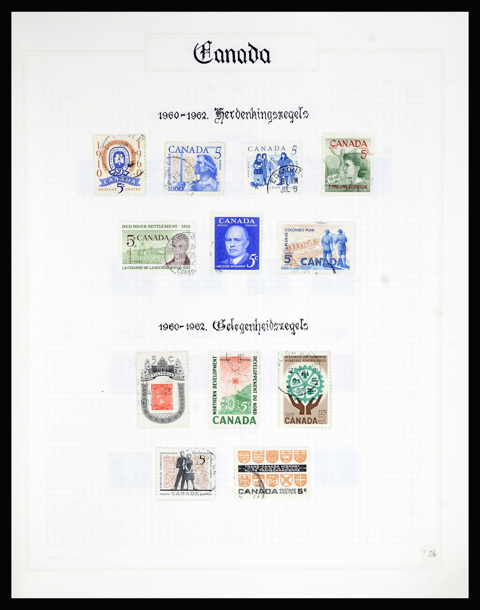 36386 056 - Postzegelverzameling 36386 Canada 1868-2000.