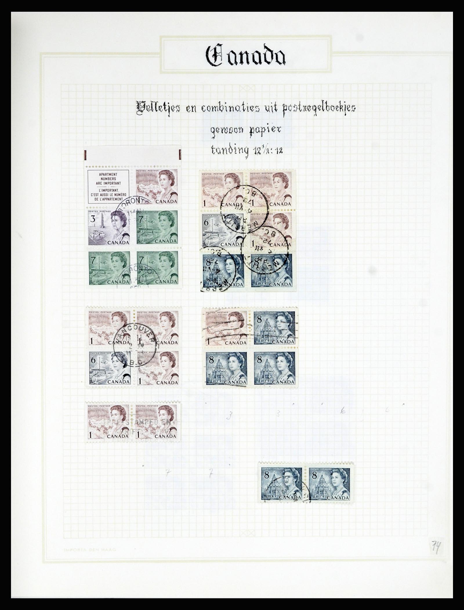 36386 074 - Stamp collection 36386 Canada 1868-2000.