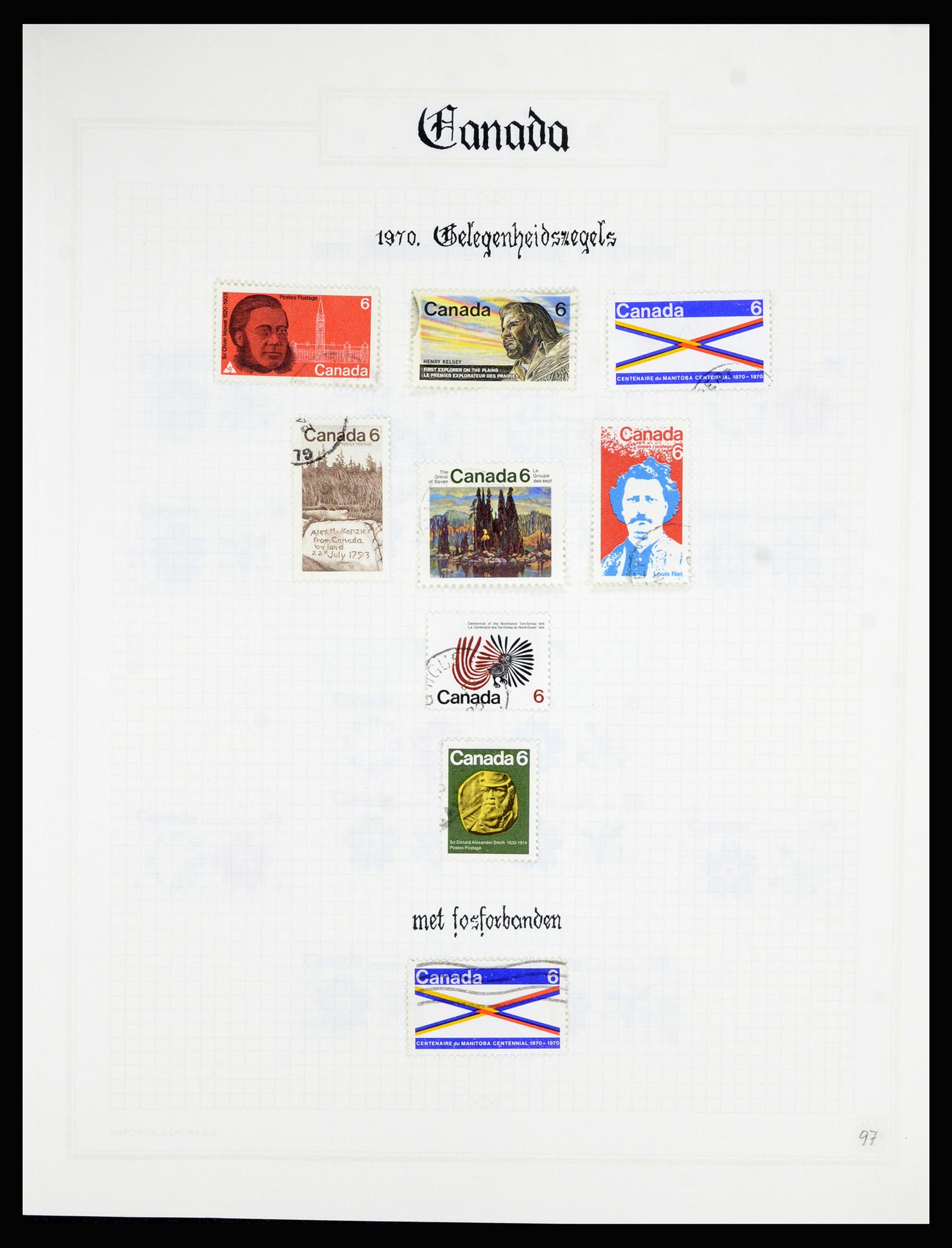 36386 097 - Postzegelverzameling 36386 Canada 1868-2000.
