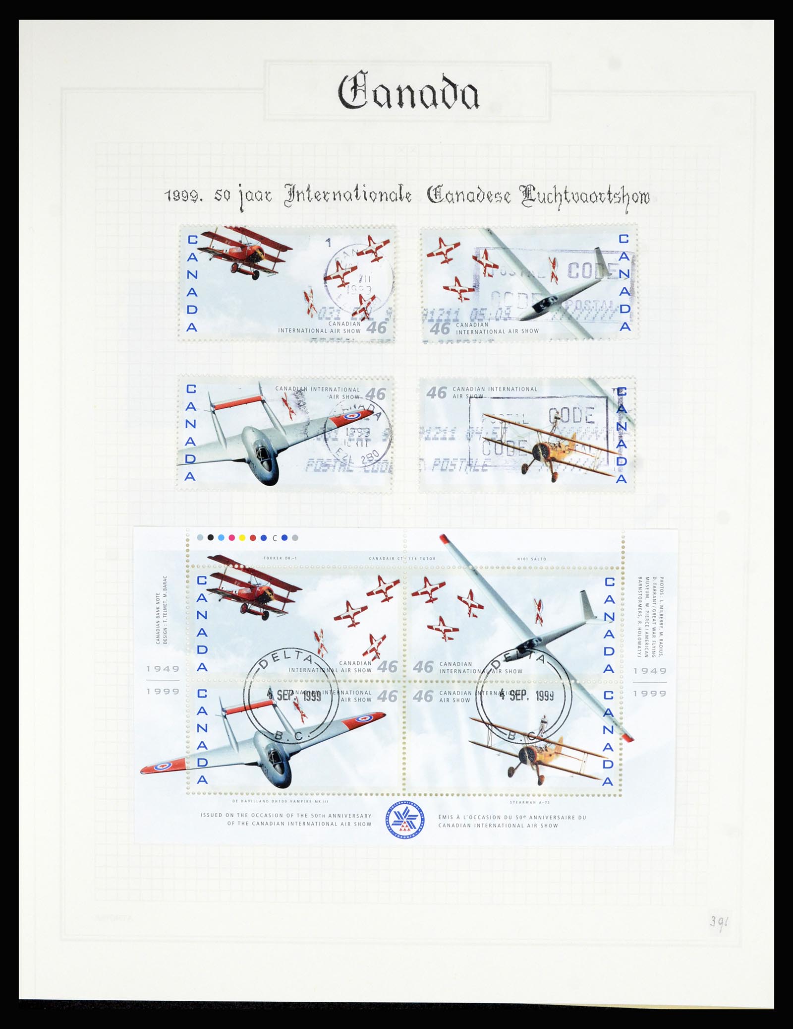 36386 394 - Stamp collection 36386 Canada 1868-2000.