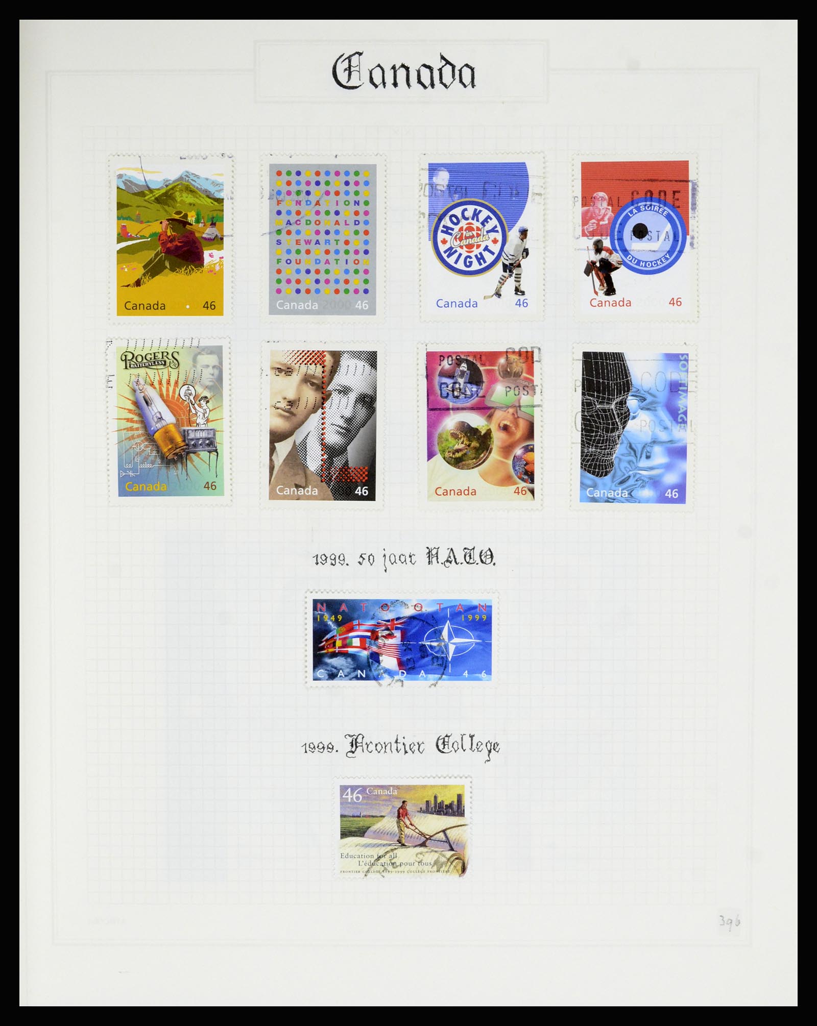 36386 399 - Postzegelverzameling 36386 Canada 1868-2000.