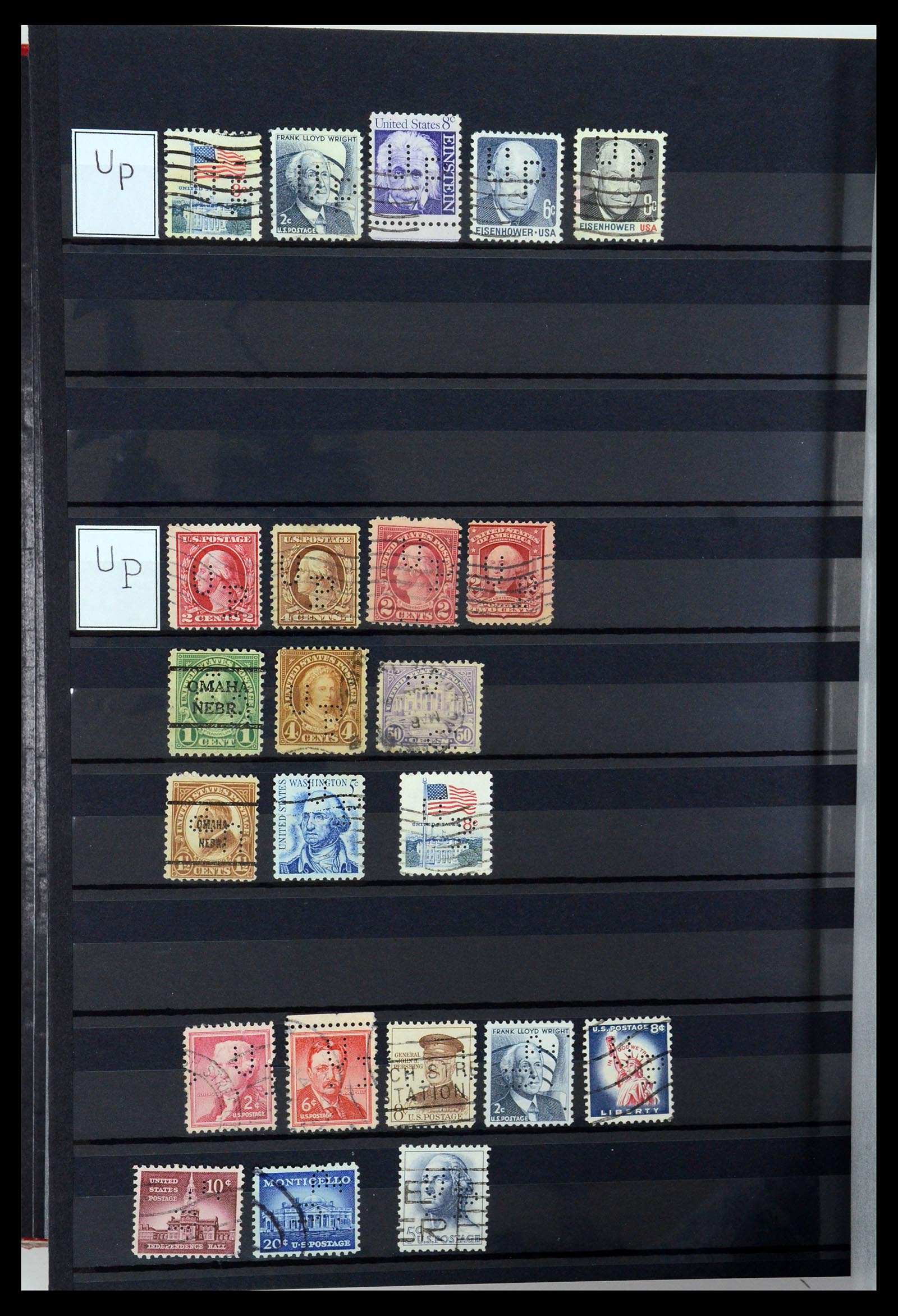 36388 145 - Stamp collection 36388 USA perfins.