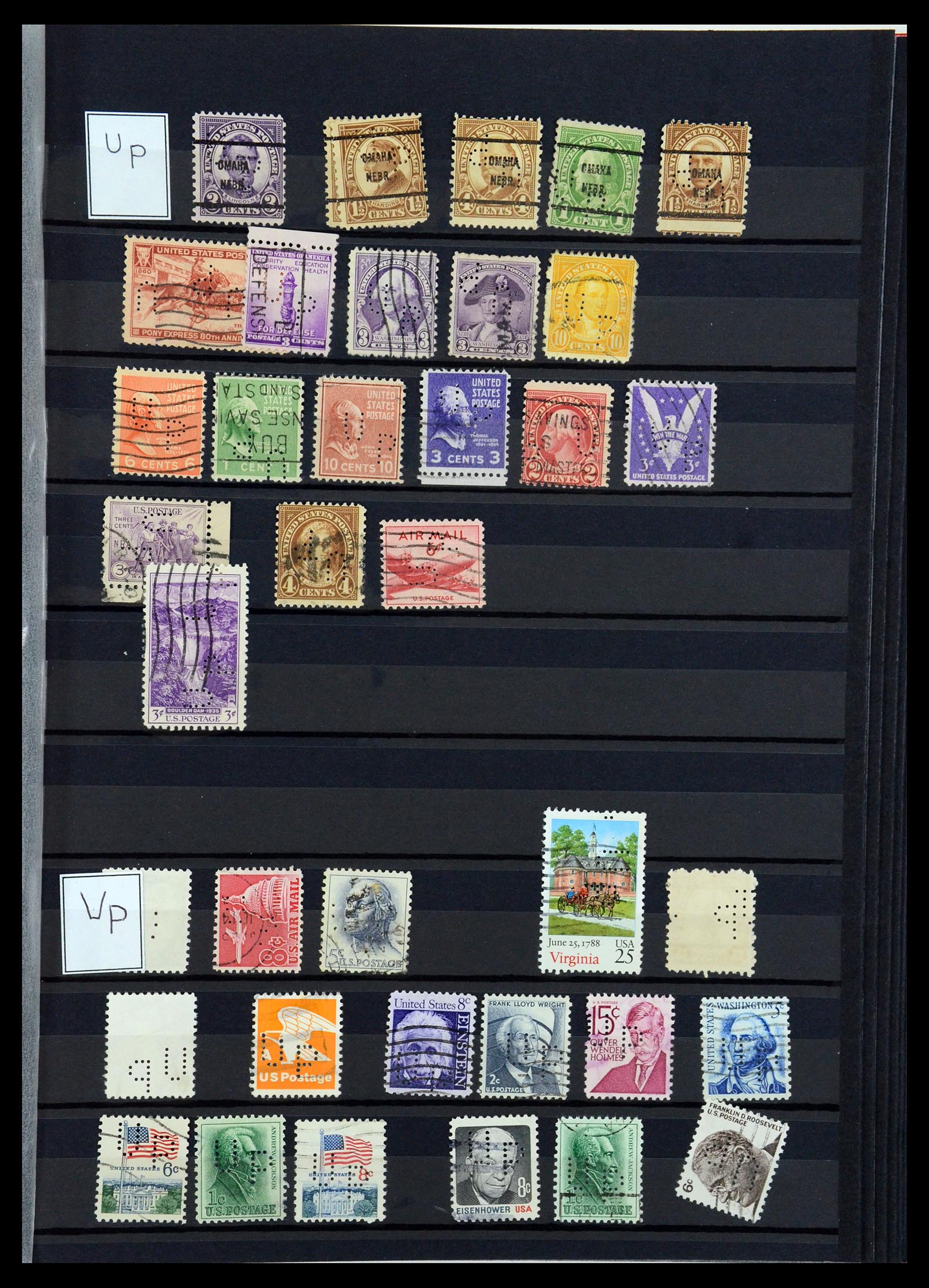 36388 146 - Stamp collection 36388 USA perfins.