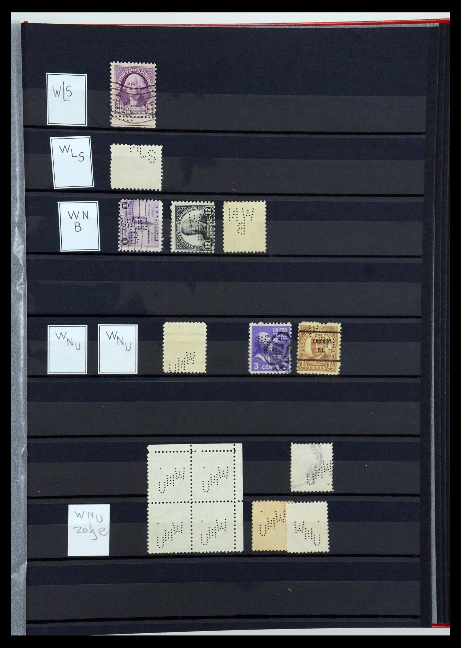 36388 158 - Postzegelverzameling 36388 USA perfins.