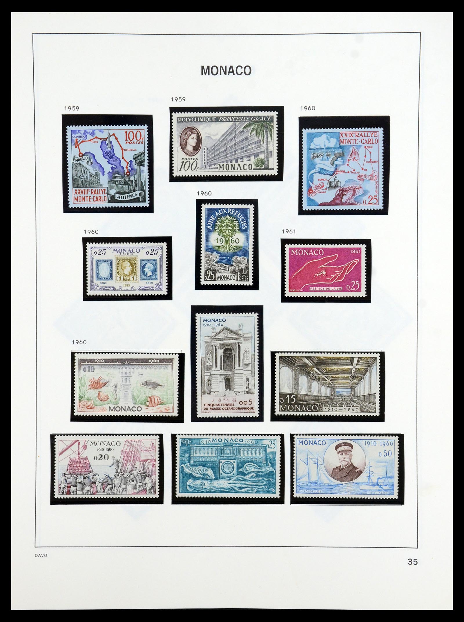36389 036 - Postzegelverzameling 36389 Monaco 1885-2005.