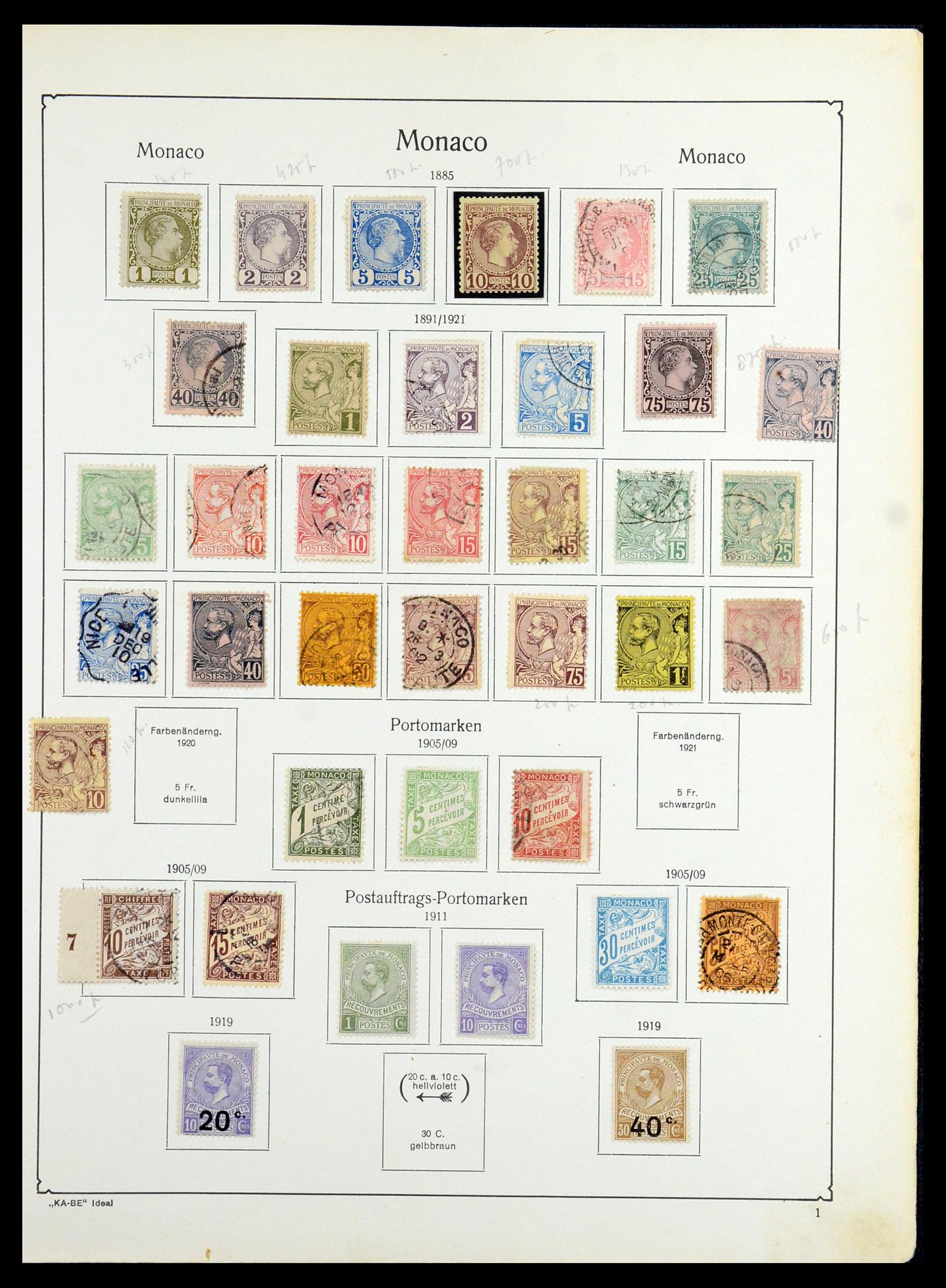 36389 098 - Postzegelverzameling 36389 Monaco 1885-2005.
