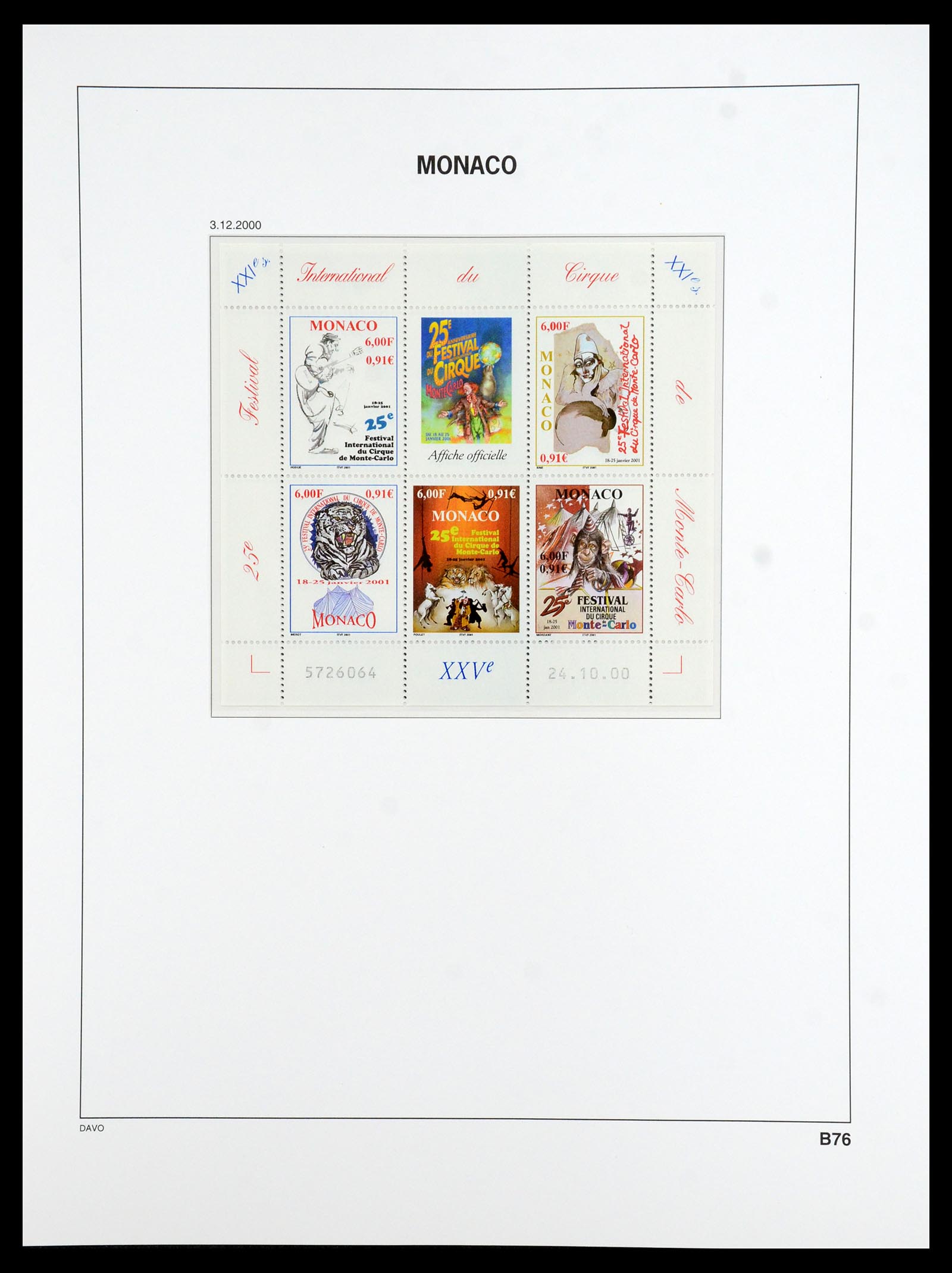 36389 308 - Postzegelverzameling 36389 Monaco 1885-2005.