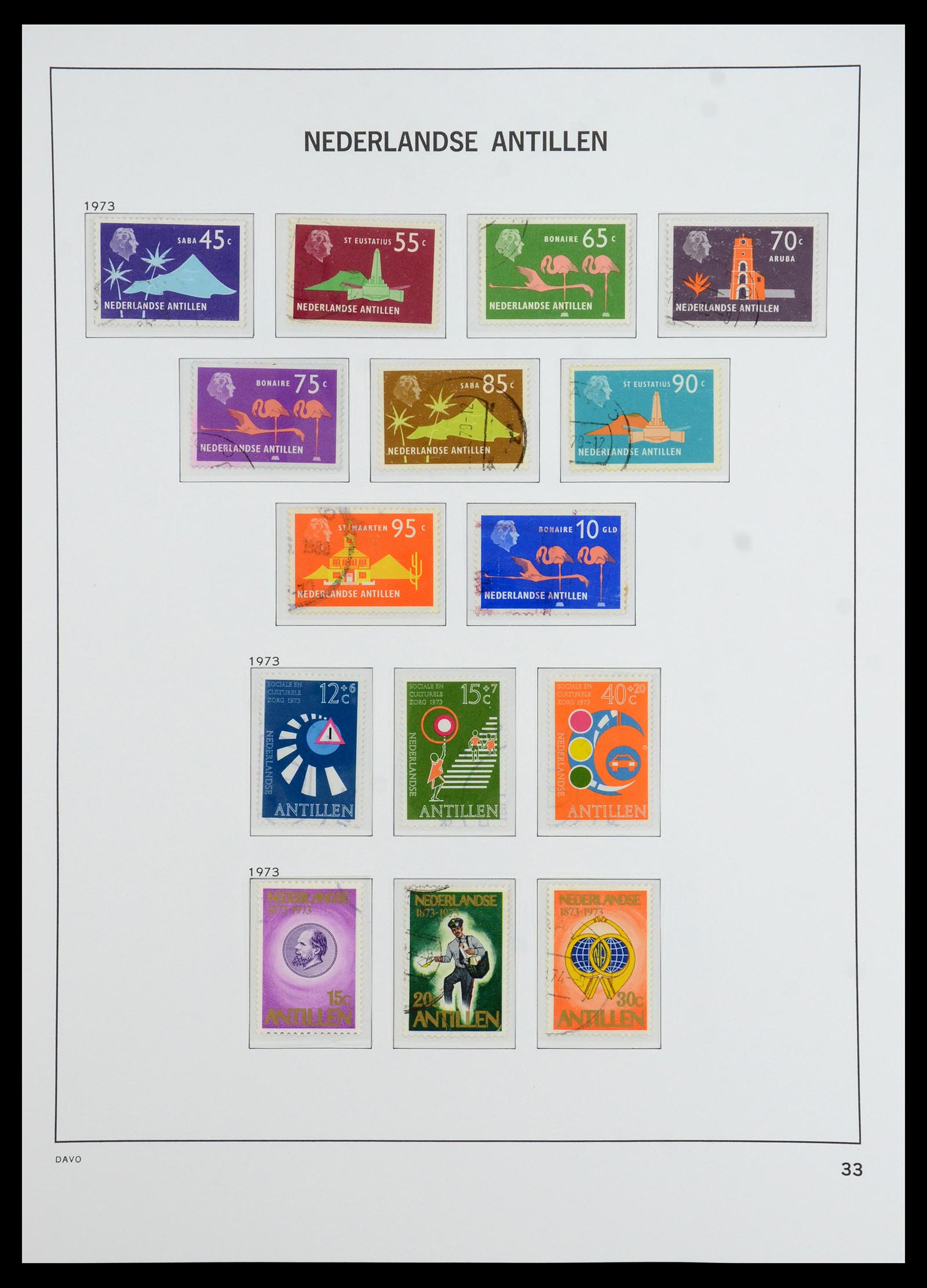 36392 044 - Postzegelverzameling 36392 Curaçao en Nederlandse Antillen 1873-1984.
