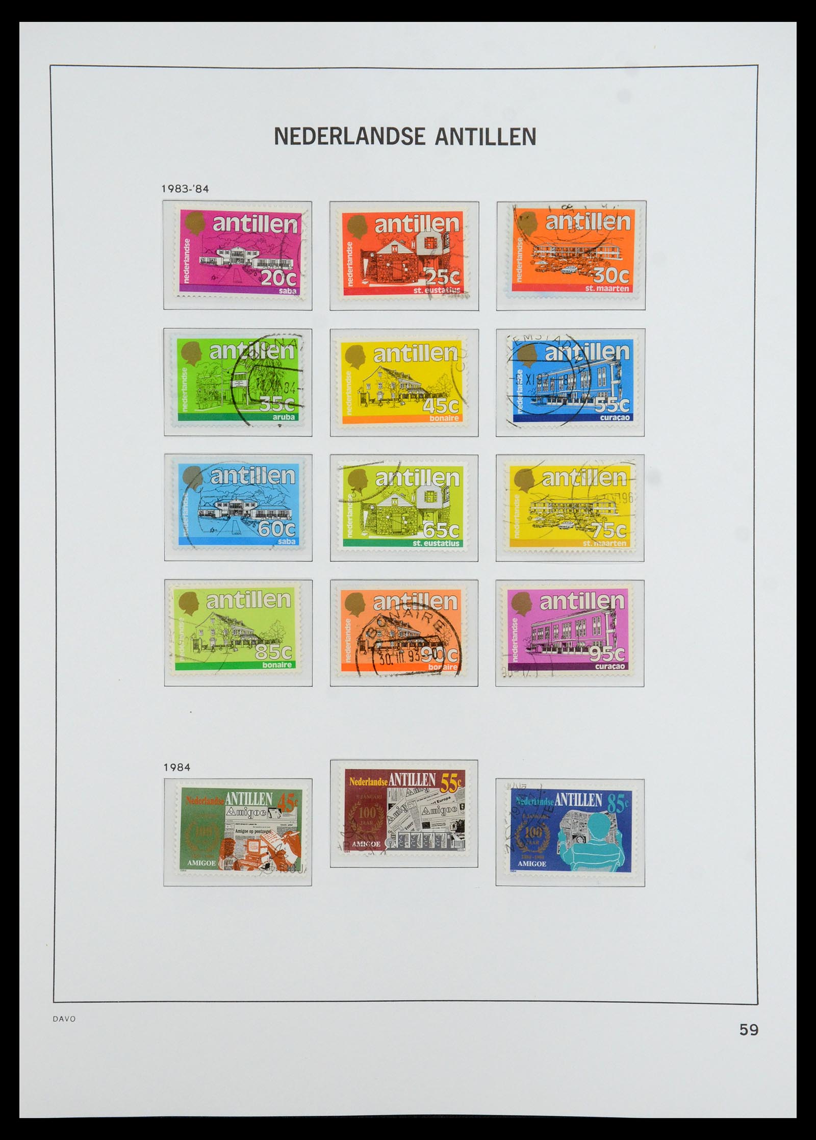 36392 074 - Postzegelverzameling 36392 Curaçao en Nederlandse Antillen 1873-1984.