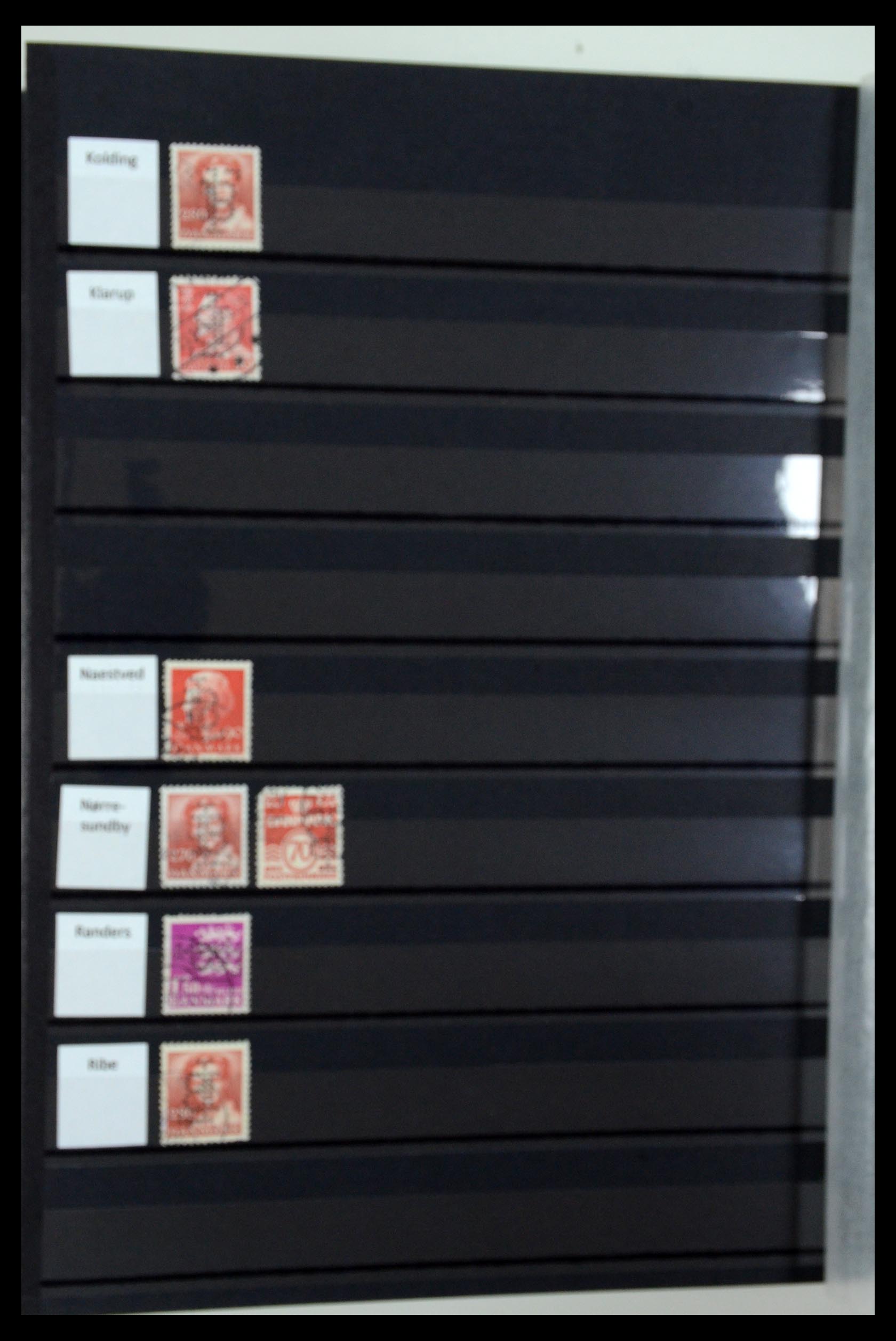 36396 091 - Stamp collection 36396 Denmark perfins.