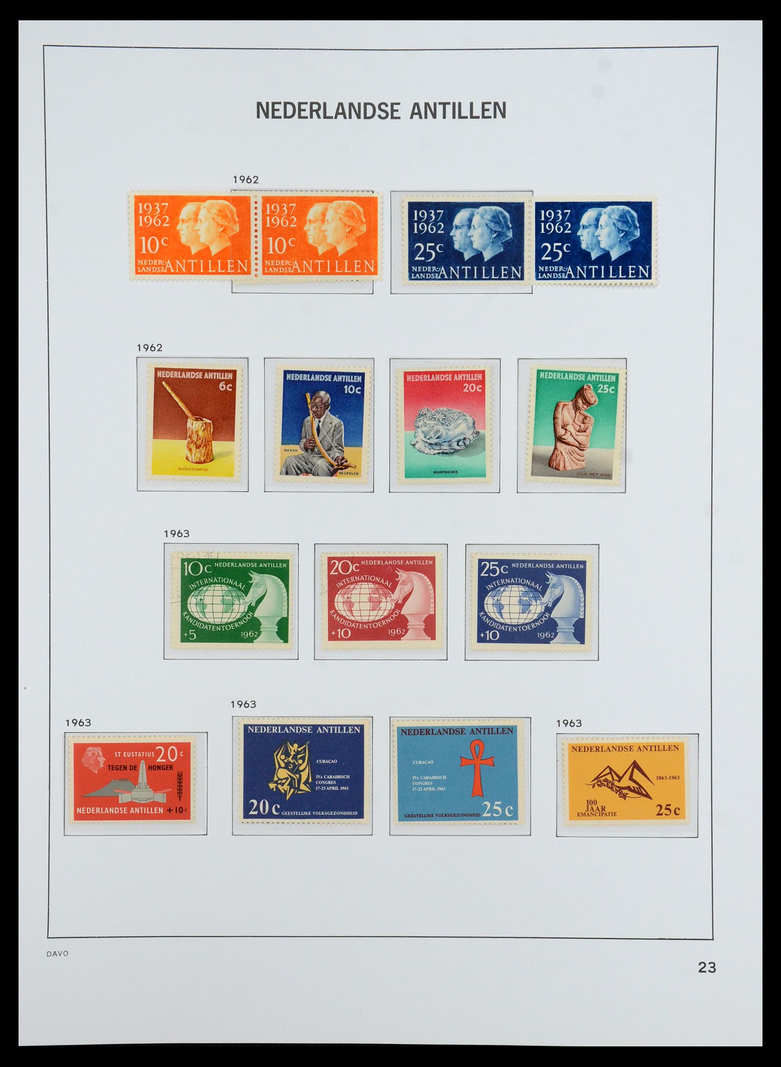 36398 071 - Stamp collection 36398 Dutch territories 1864-1975.